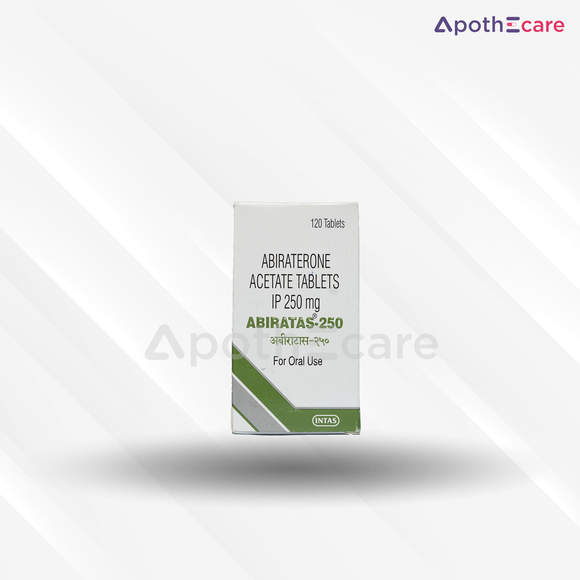 Abiratas 250mg pack of 120 Tablets, used in cancer treatment.