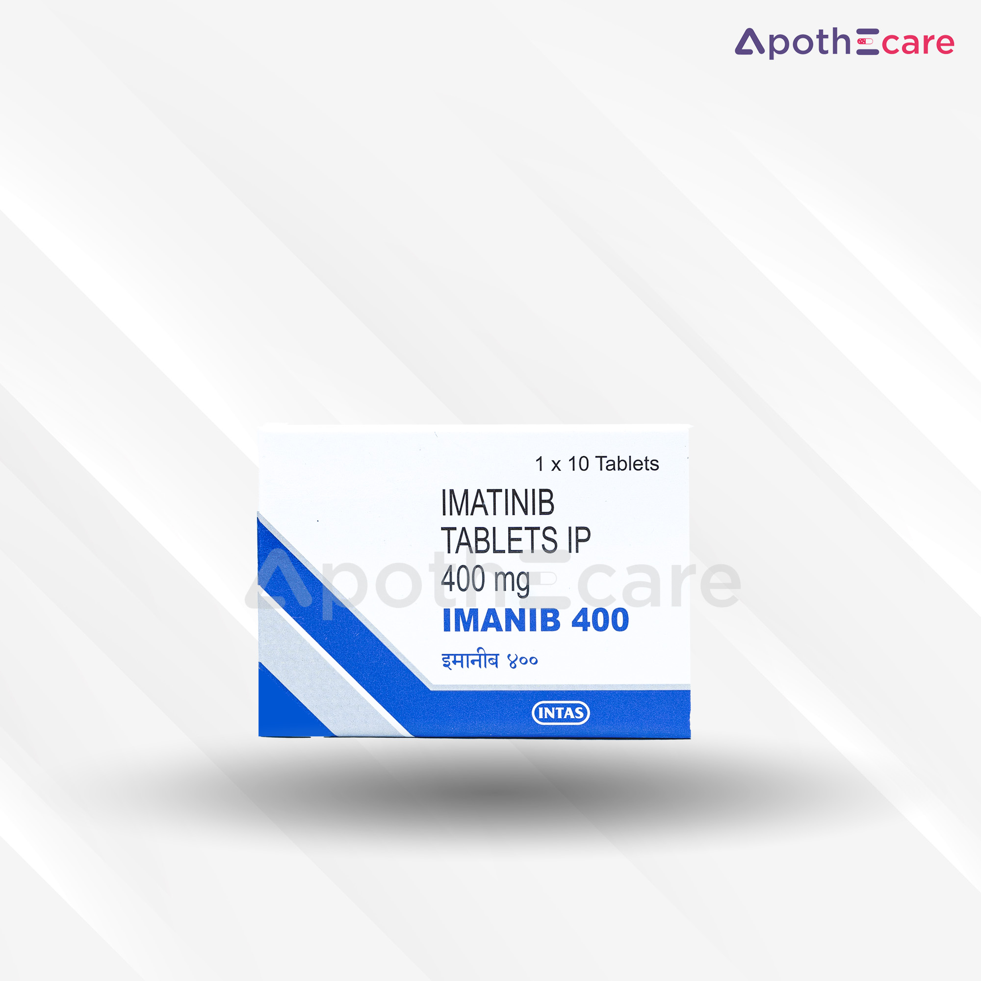 Imanib 400mg Tablet pack of 10, used for treating certain cancers.