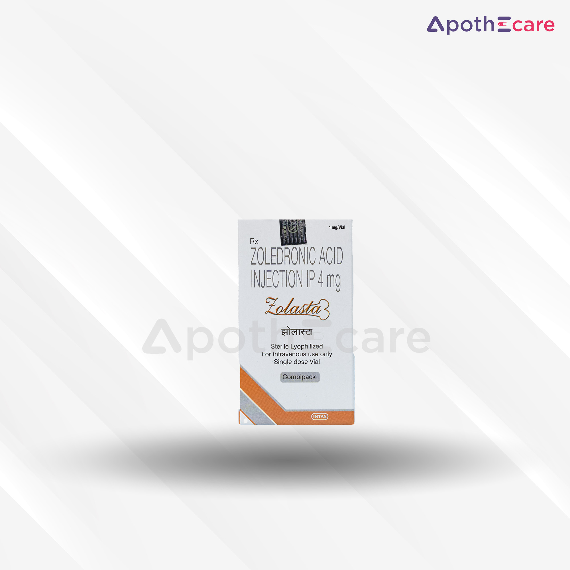 Zolasta 4mg vial, used in treatment of osteoporosis