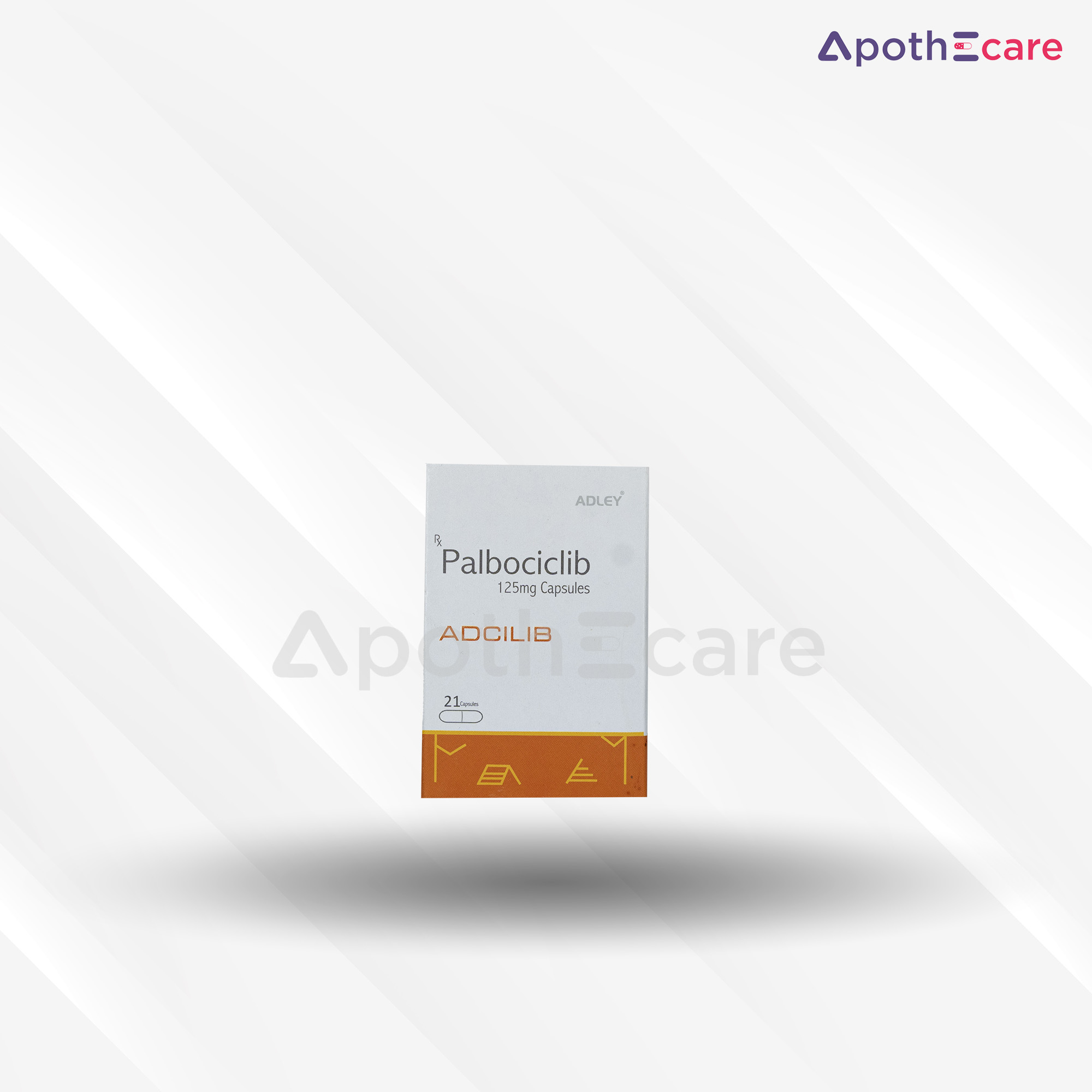 Adcilib 125mg Capsule, used in cancer therapy for targeted treatment.