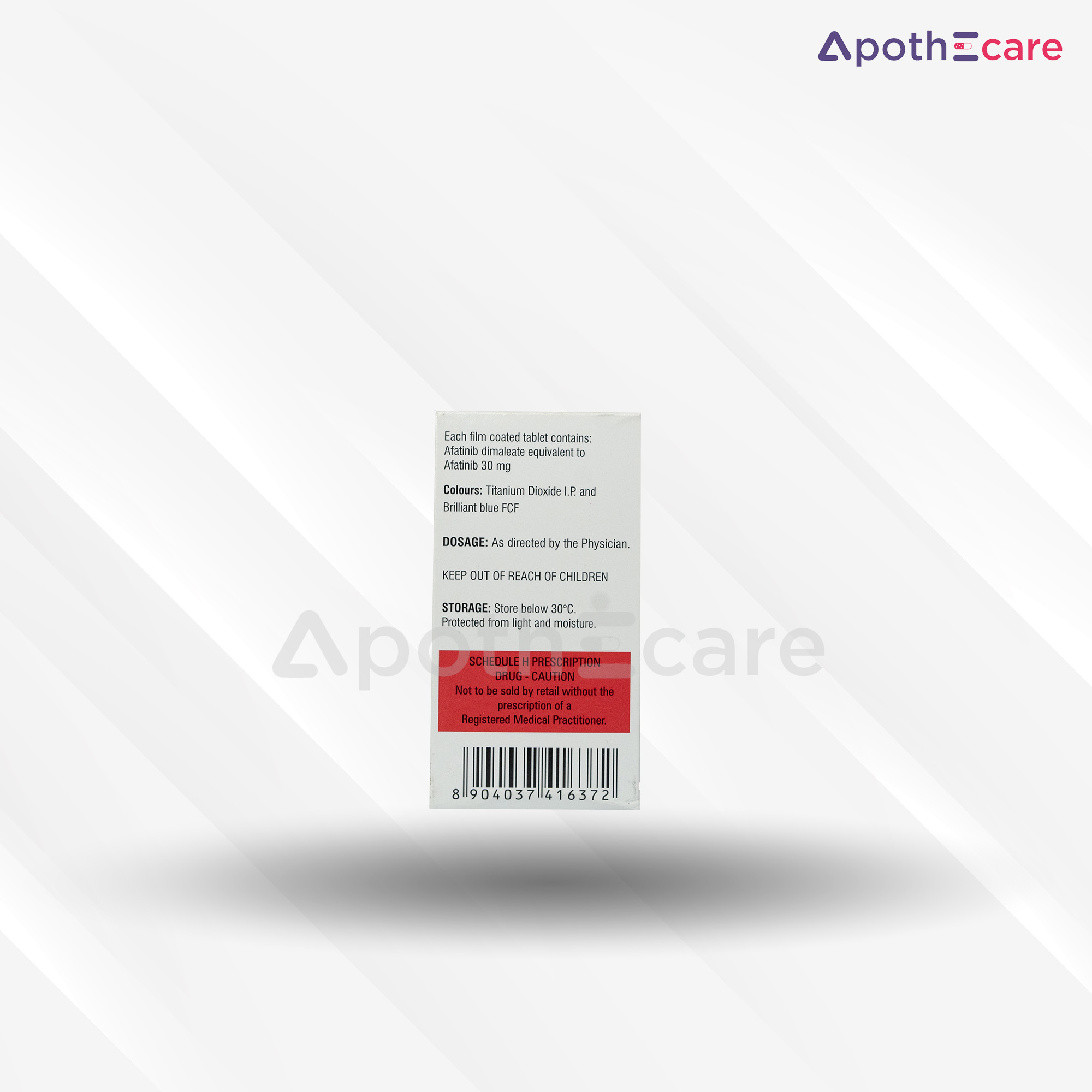 Afanat 20mg tablet, used in cancer therapy.