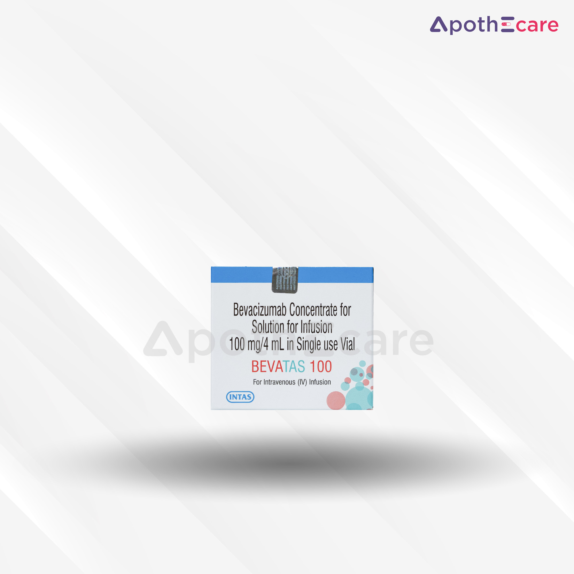 Bevatas 100mg vial, used for treating various cancers.