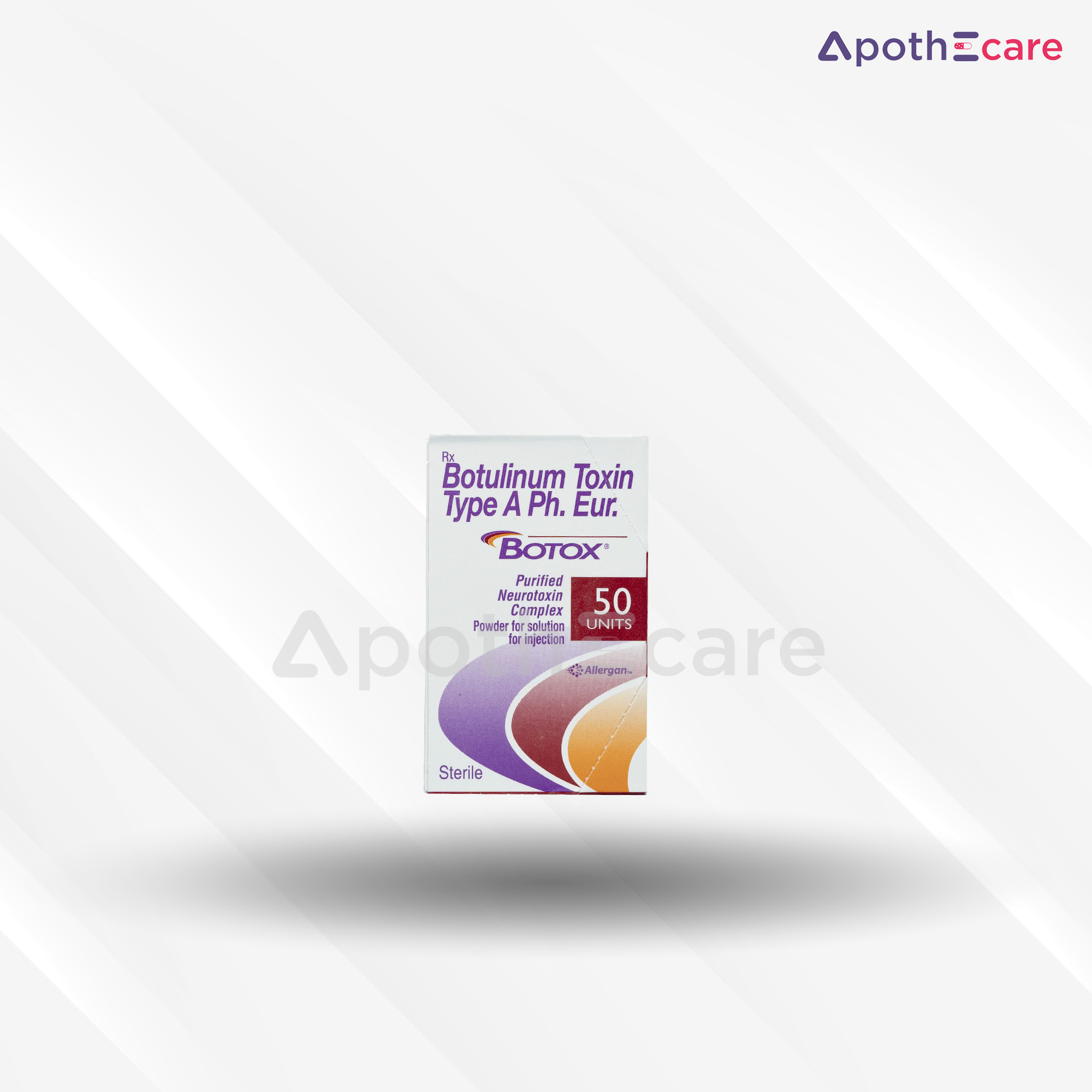 Botox 50 IU pack, used for aesthetic and therapeutic purposes.