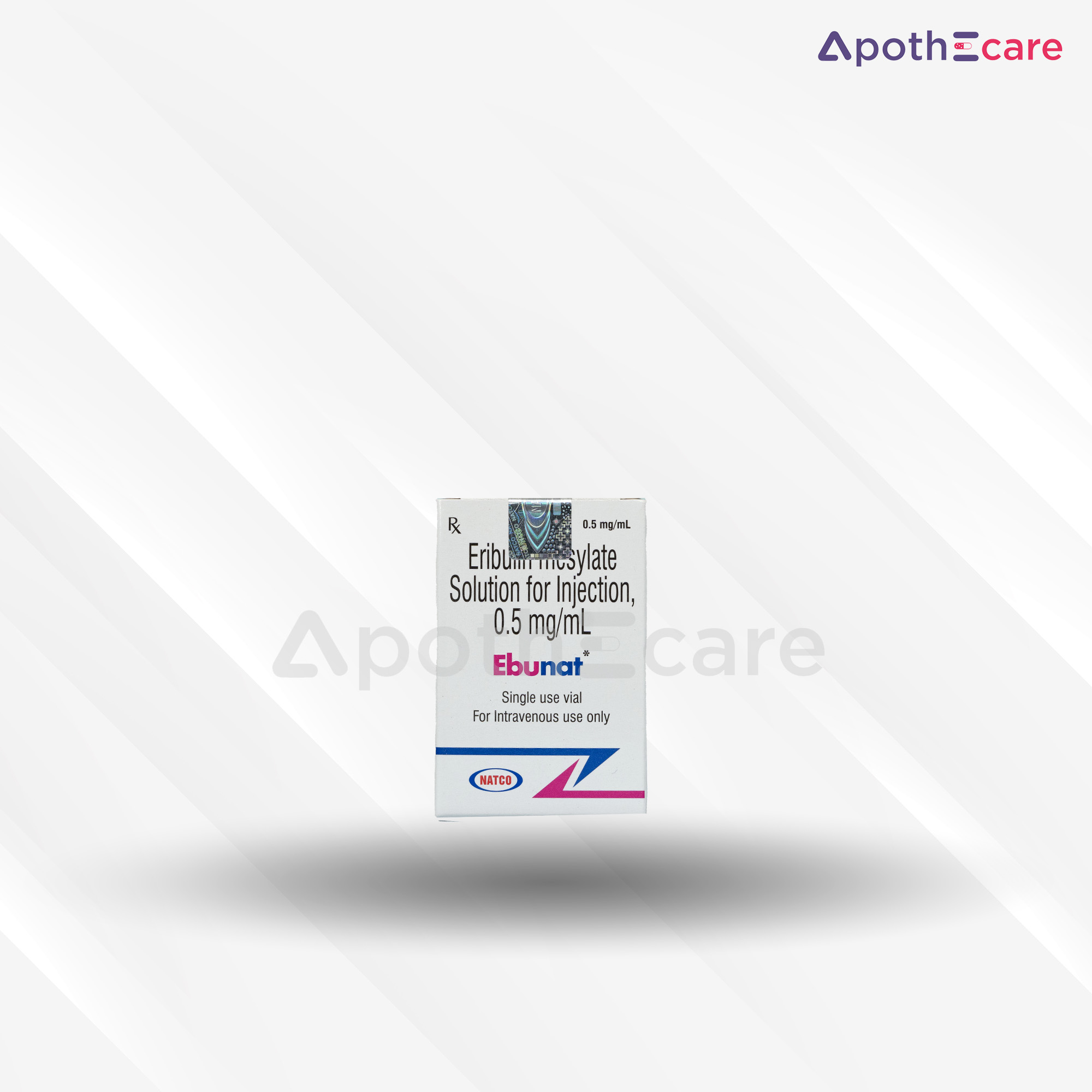Ebunat 0.5mg injection pack of 1, used in cancer therapy.