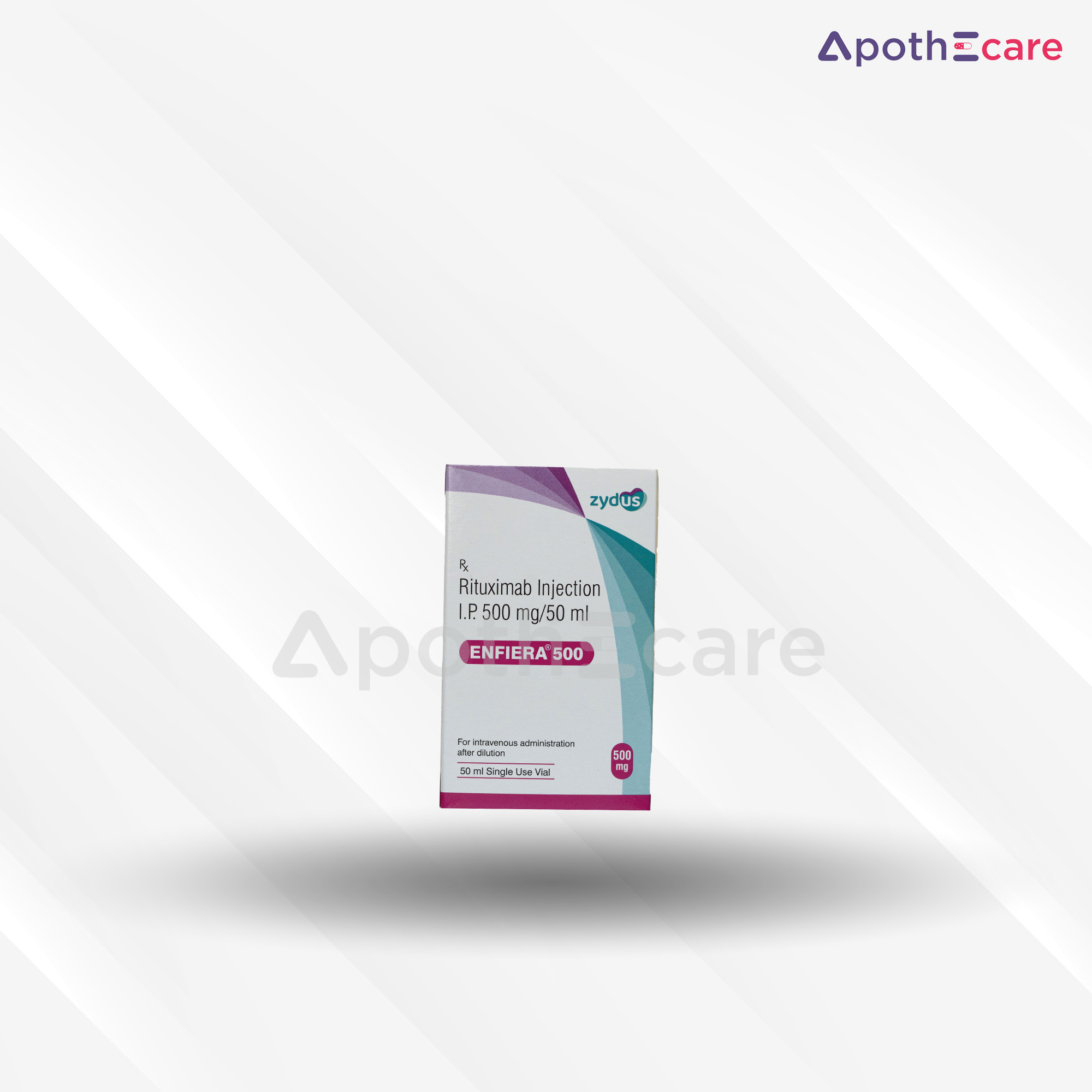 Enfiera injection 500mg vial, used in cancer treatment.