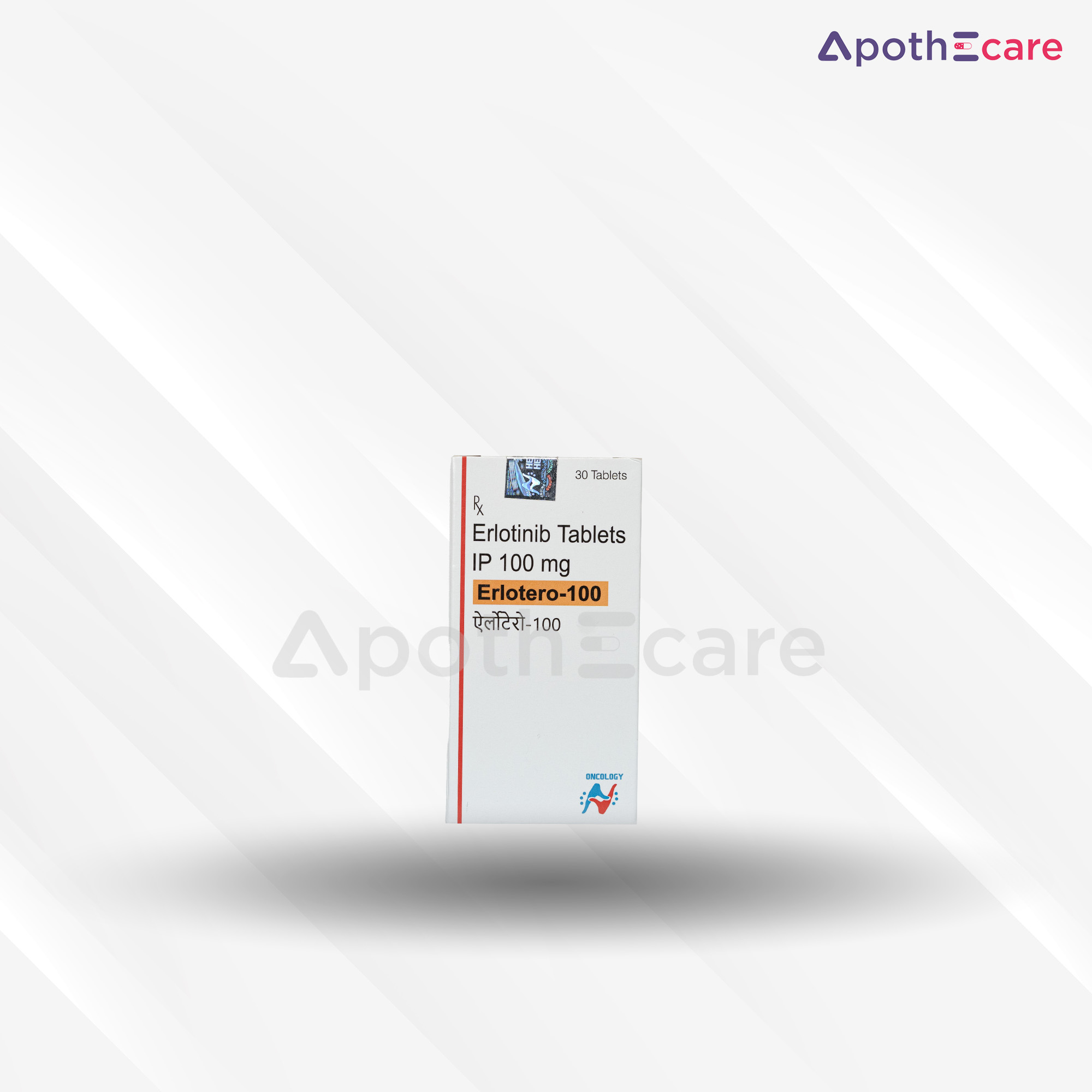Erlotero 100mg tablet, used for cancer treatment.