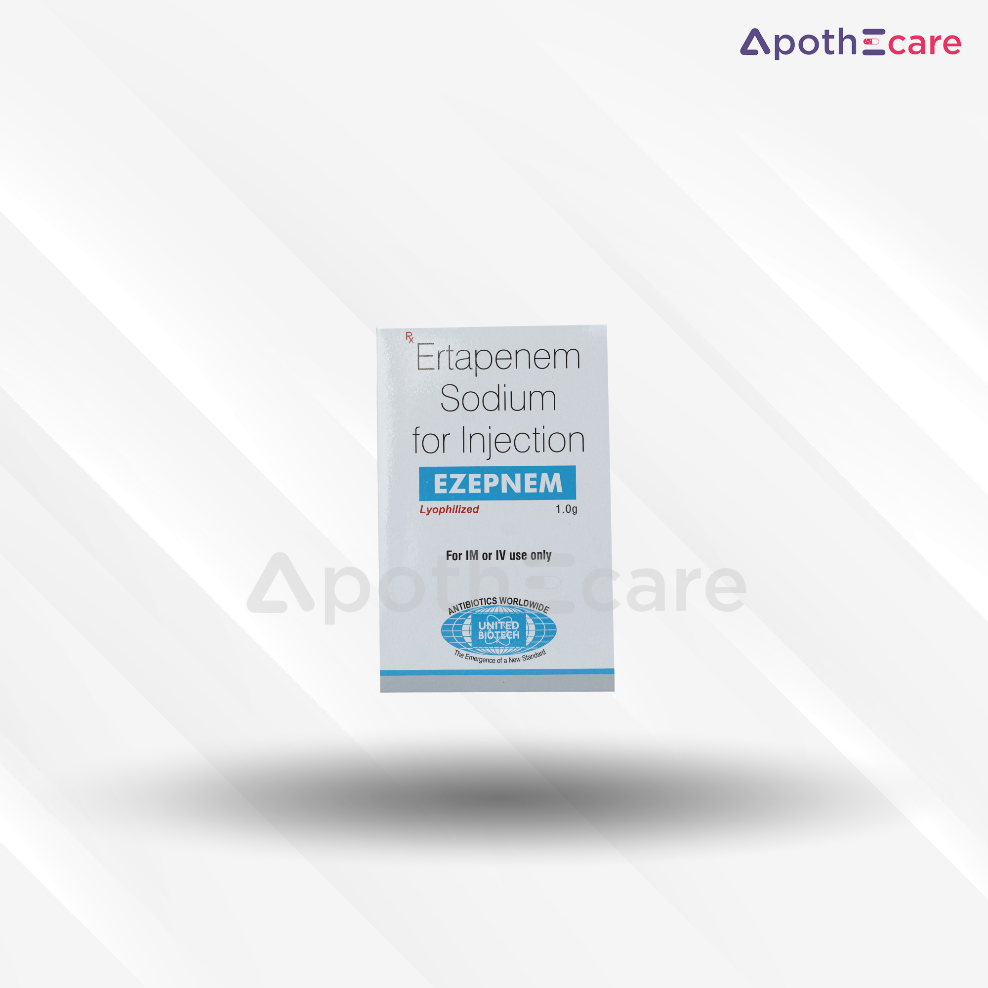 Ezepnem 1g injection, used for treating bacterial infections.