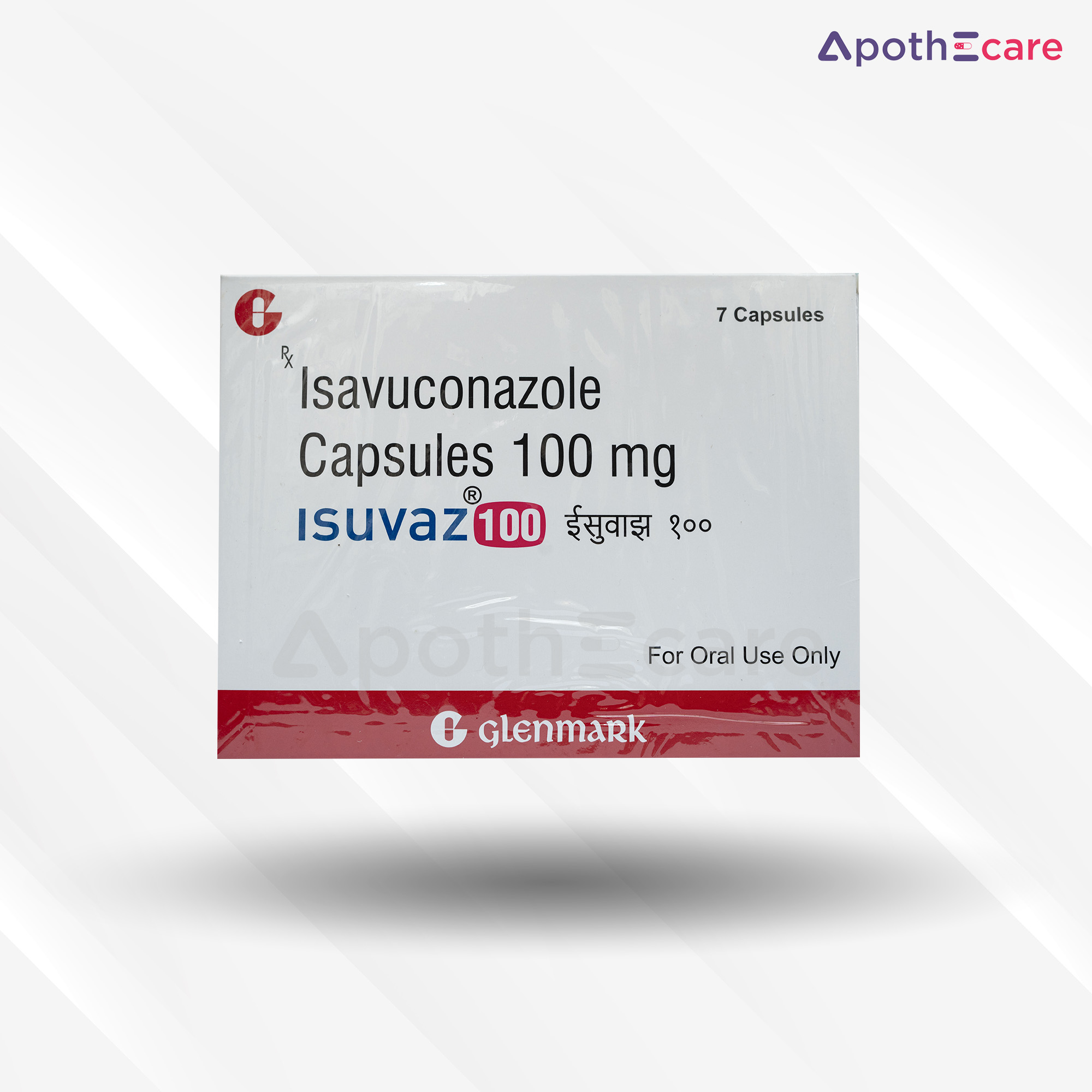 Isuvaz 100mg capsule pack of 7, used for fungal infection.