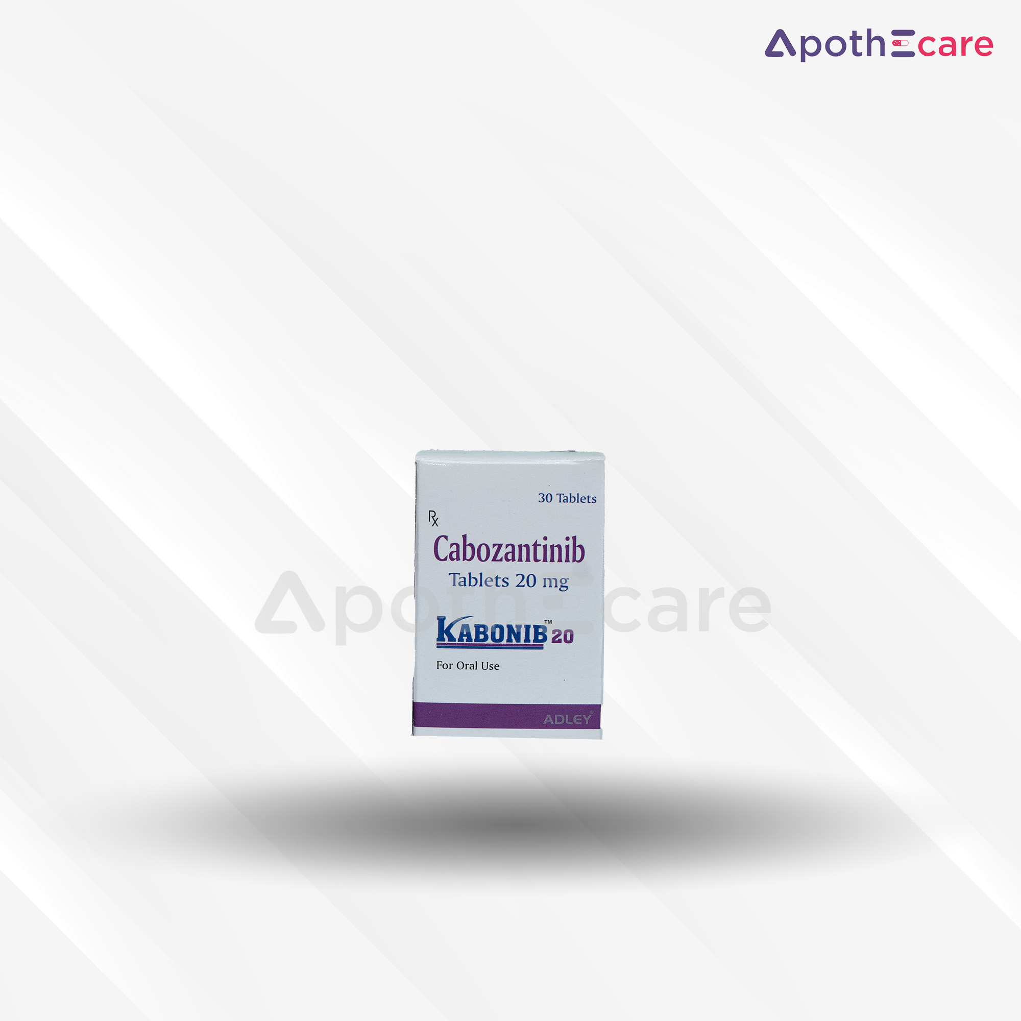 Kabonib 20mg tablet pack of 30, used for cancer treatment.