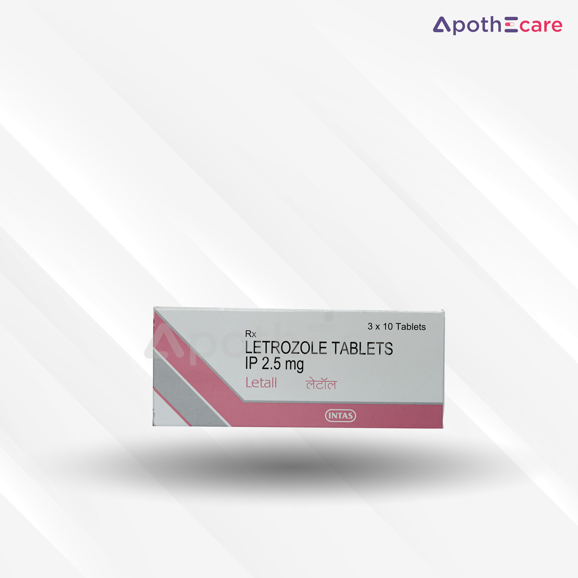 Letall 2.5mg pack of 10, used in cancer therapy.