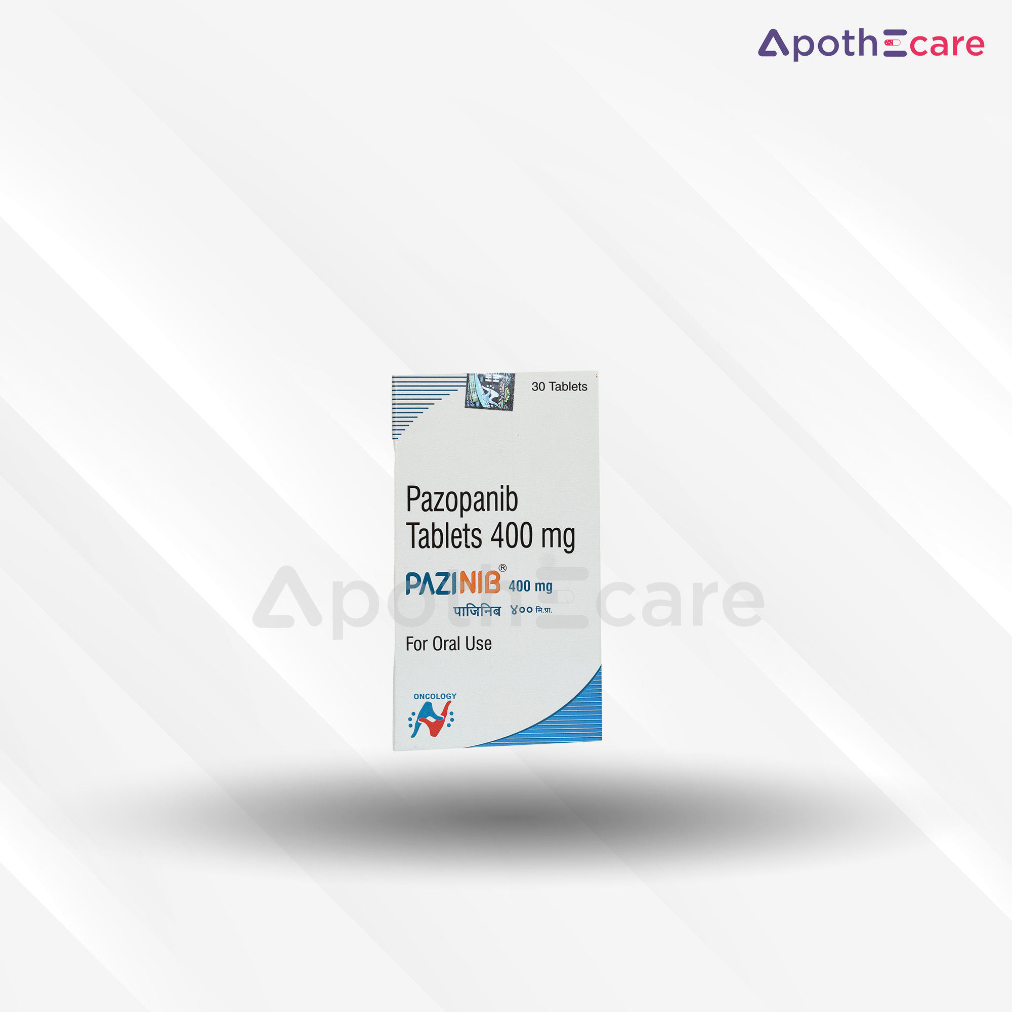 Pazinib 400mg tablet pack of 30, an anticancer medication.