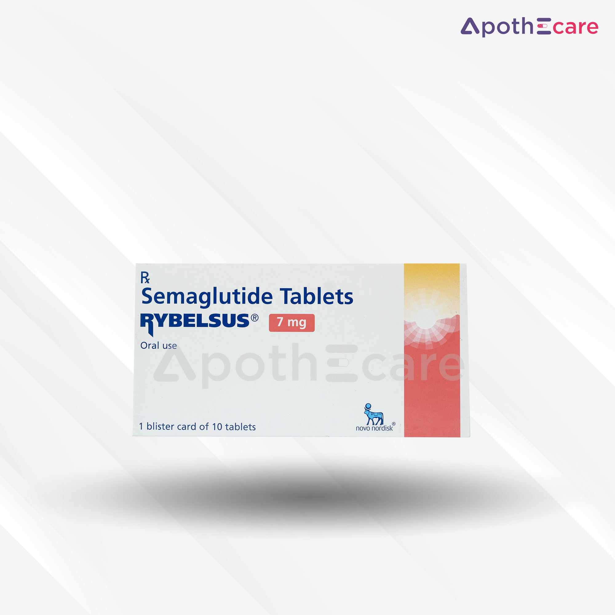 Rybelsus 7mg tablet, used for managing type 2 diabetes.