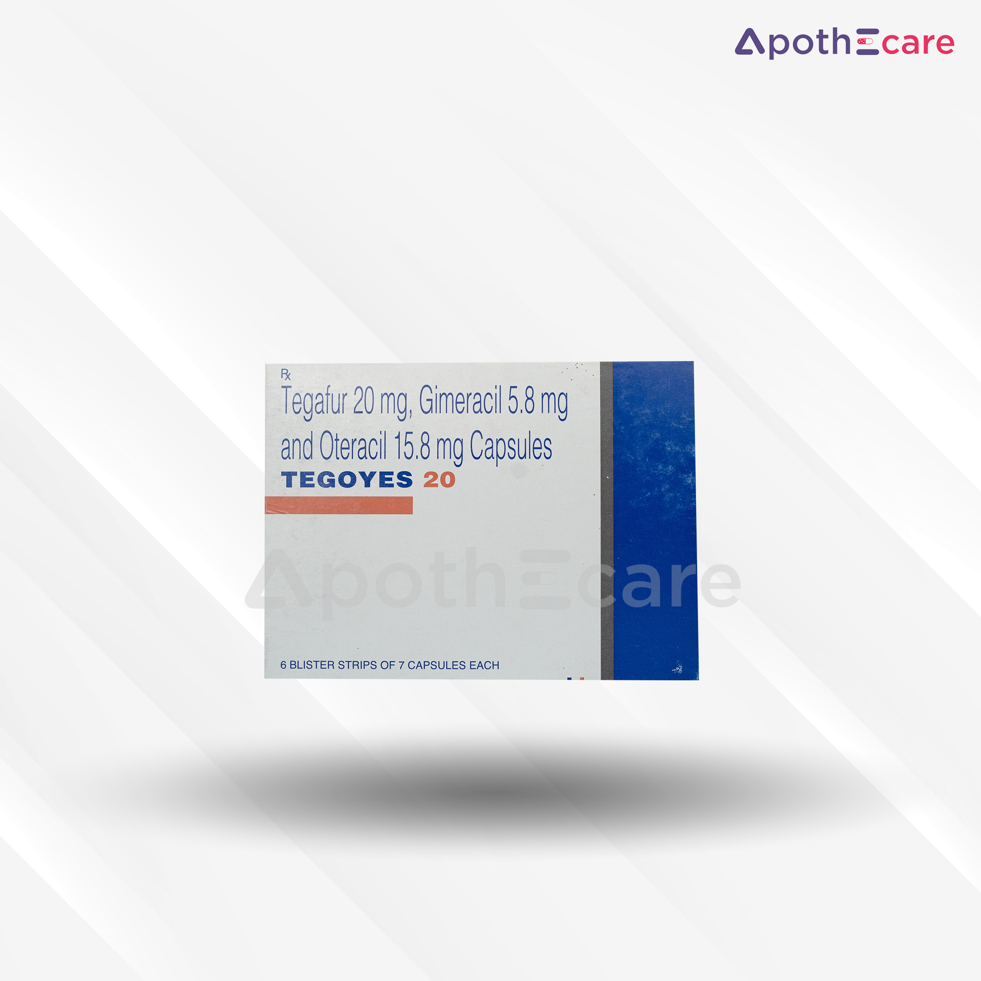 Tegoyes 20mg pack of 7, a medication for Cancer treatment.