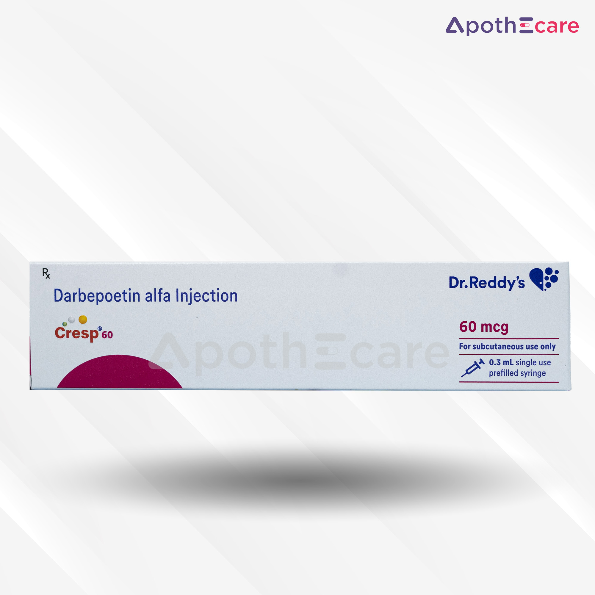 Cresp 60mcg Injection, frequently prescribed drug used to treat Anemia