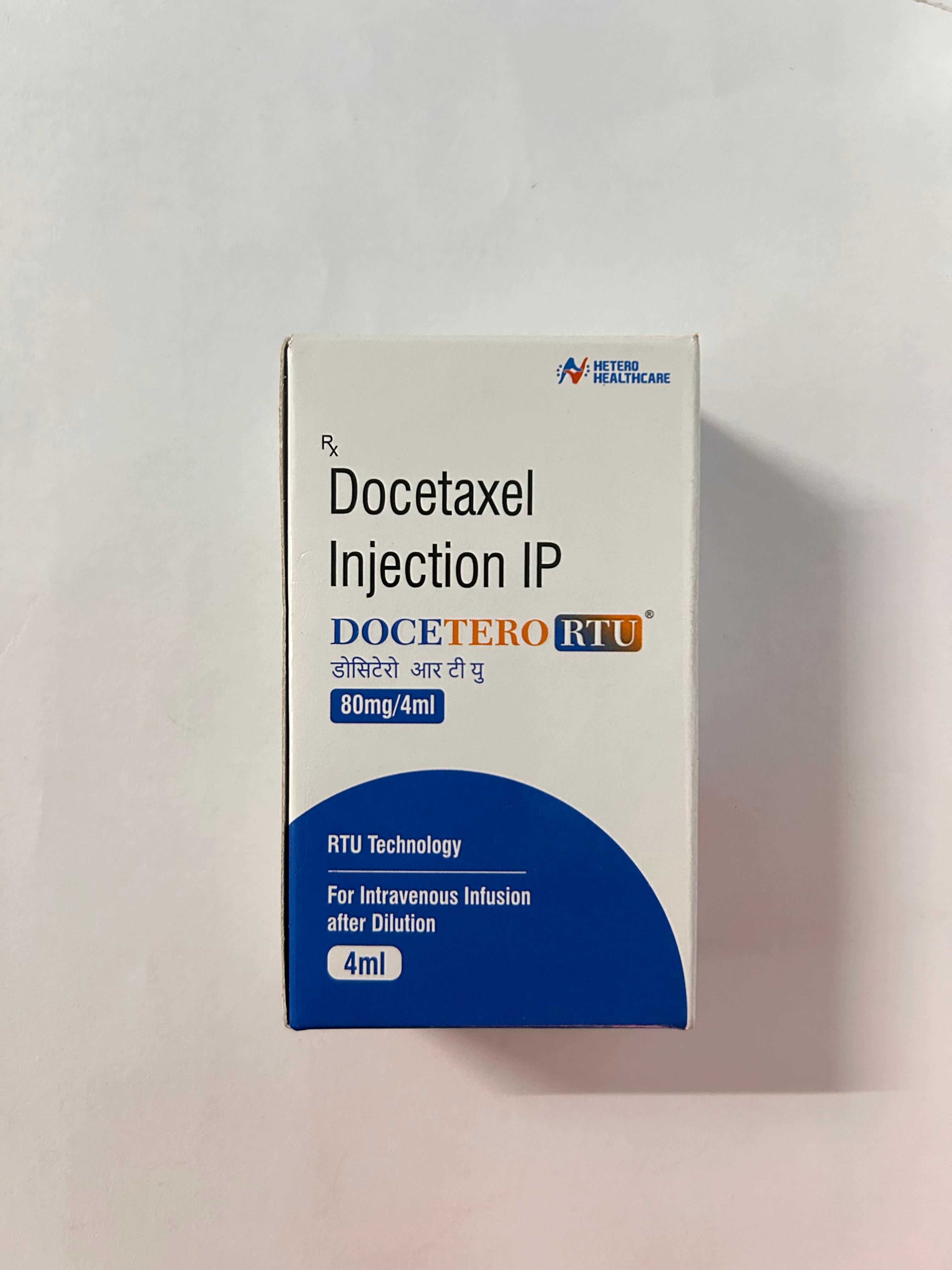 Docetero Rtu 80mg Injection,  a chemotherapy drug from the taxane family.