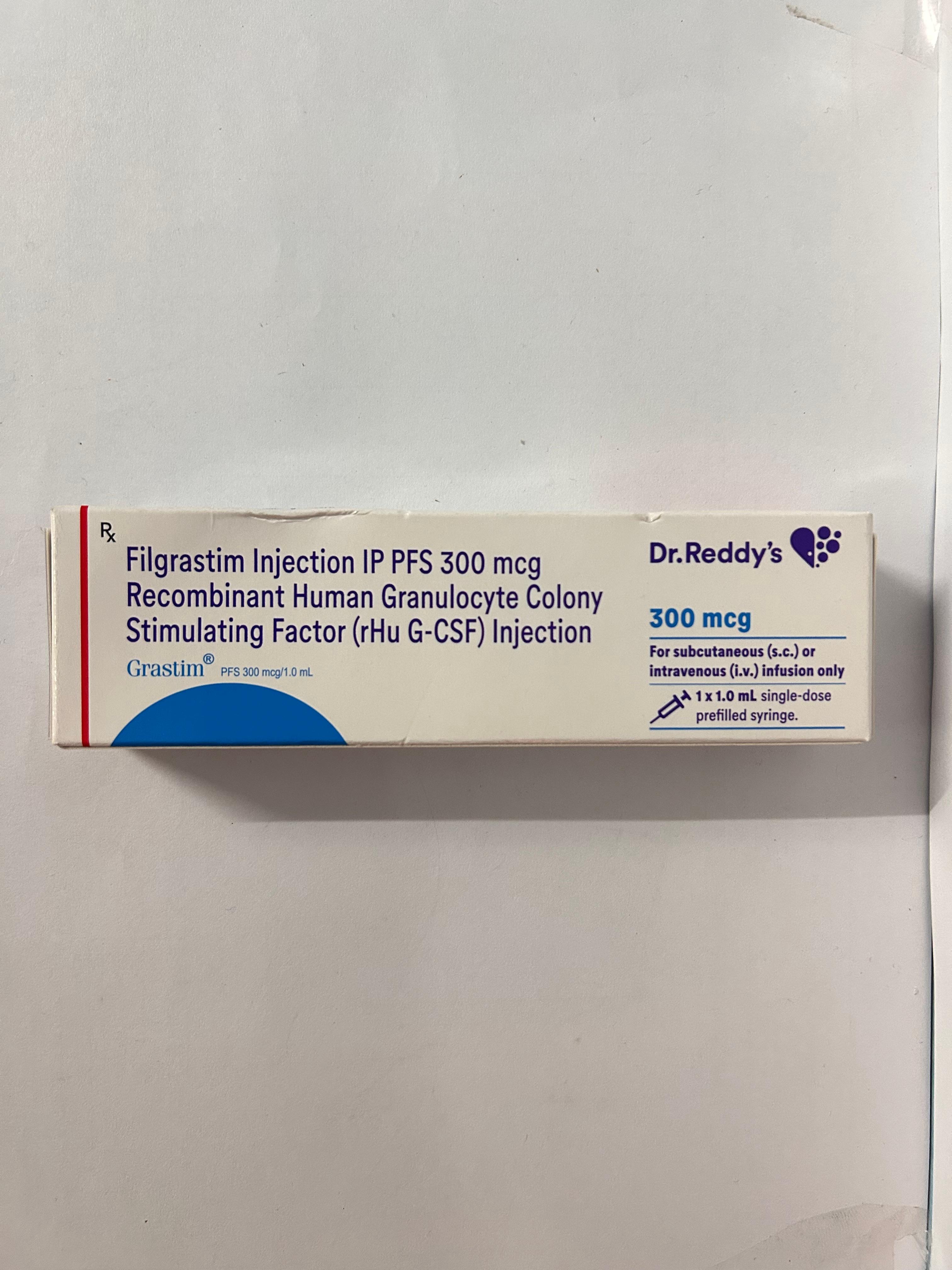 Grastim 300mcg Injection, stimulates the bone marrow to produce more white blood cells that help fight infection.
