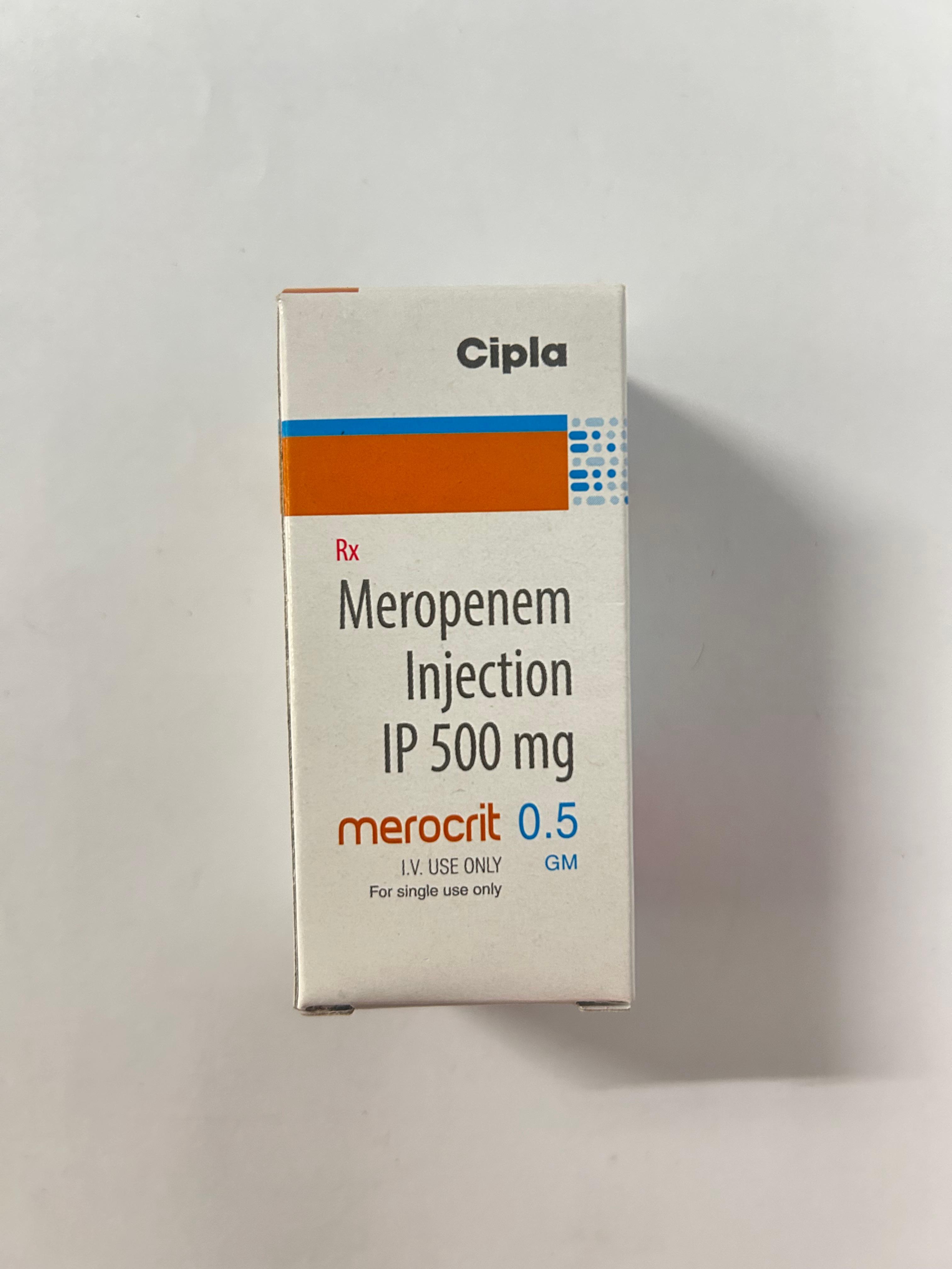 Merocrit 0.5gm Injection,  used to treat severe bacterial infections.