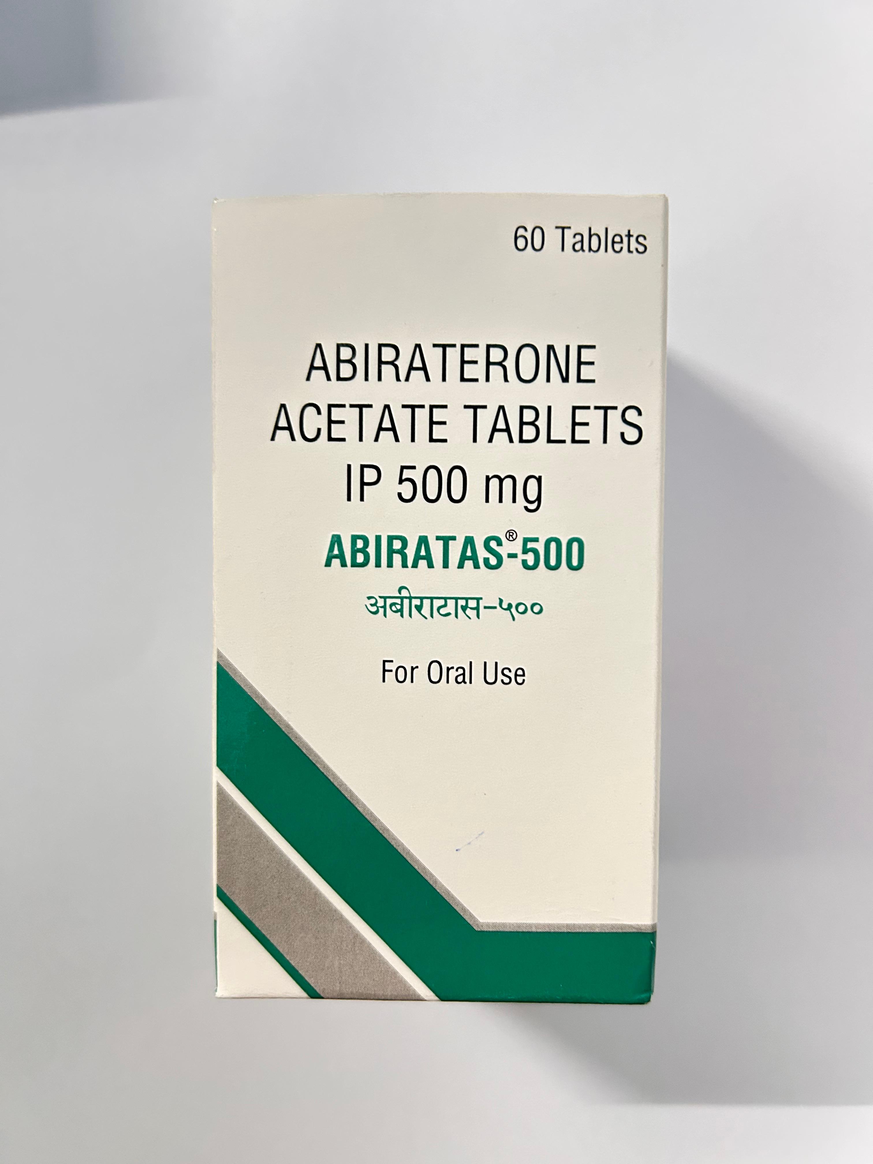 Abiratas 500mg Tablet, primarily used to treat metastatic castration-resistant prostate cancer