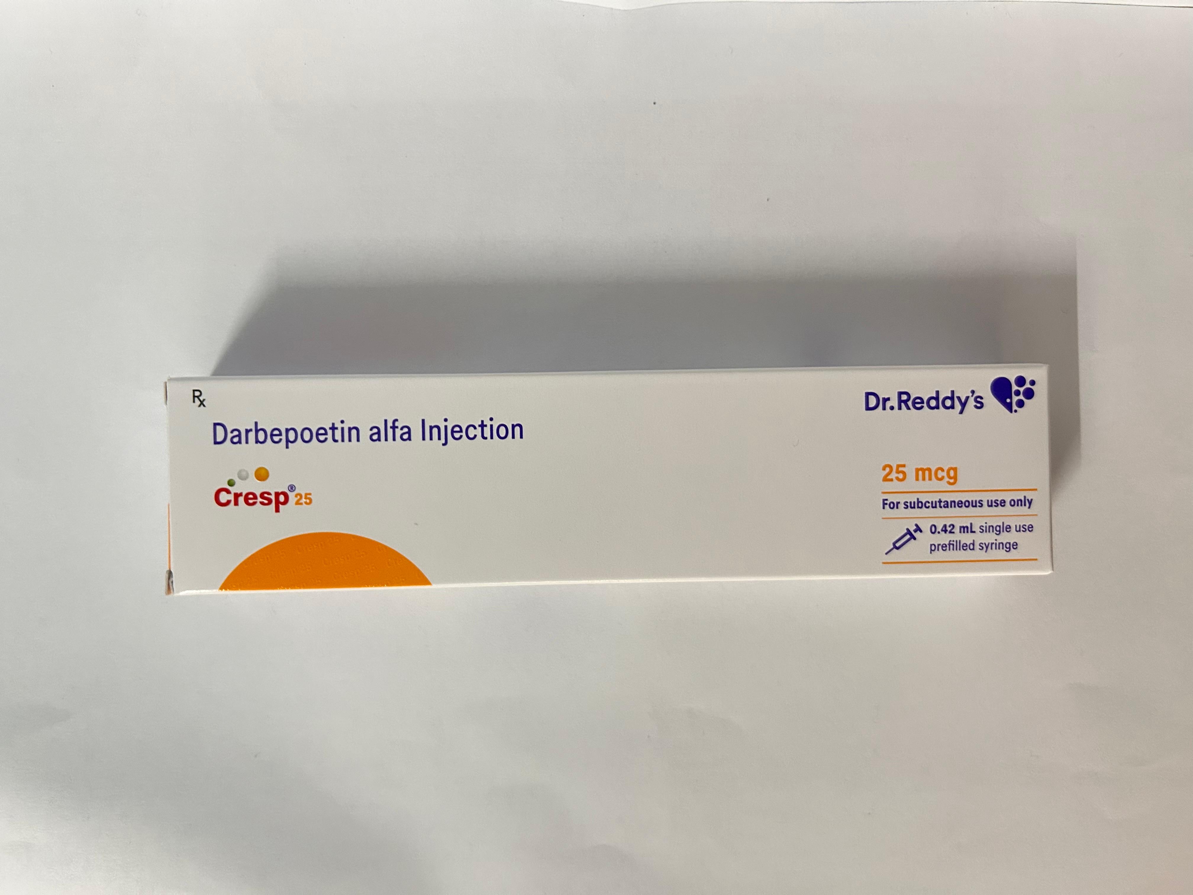 Cresp 25mcg Injection, is a frequently prescribed drug used to treat Anemia