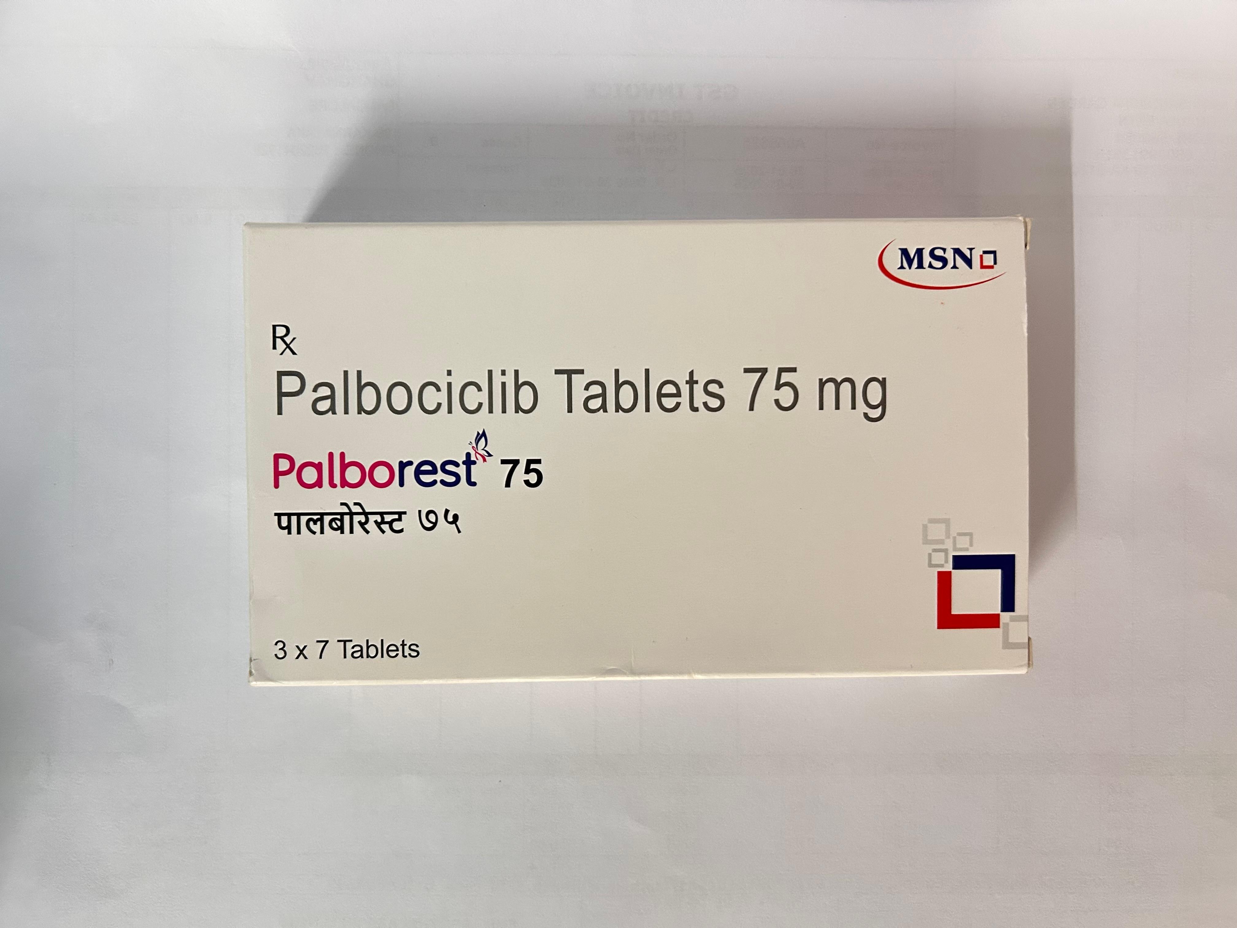 Palborest 75mg Tablet, is used in combination with hormonal anticancer therapy