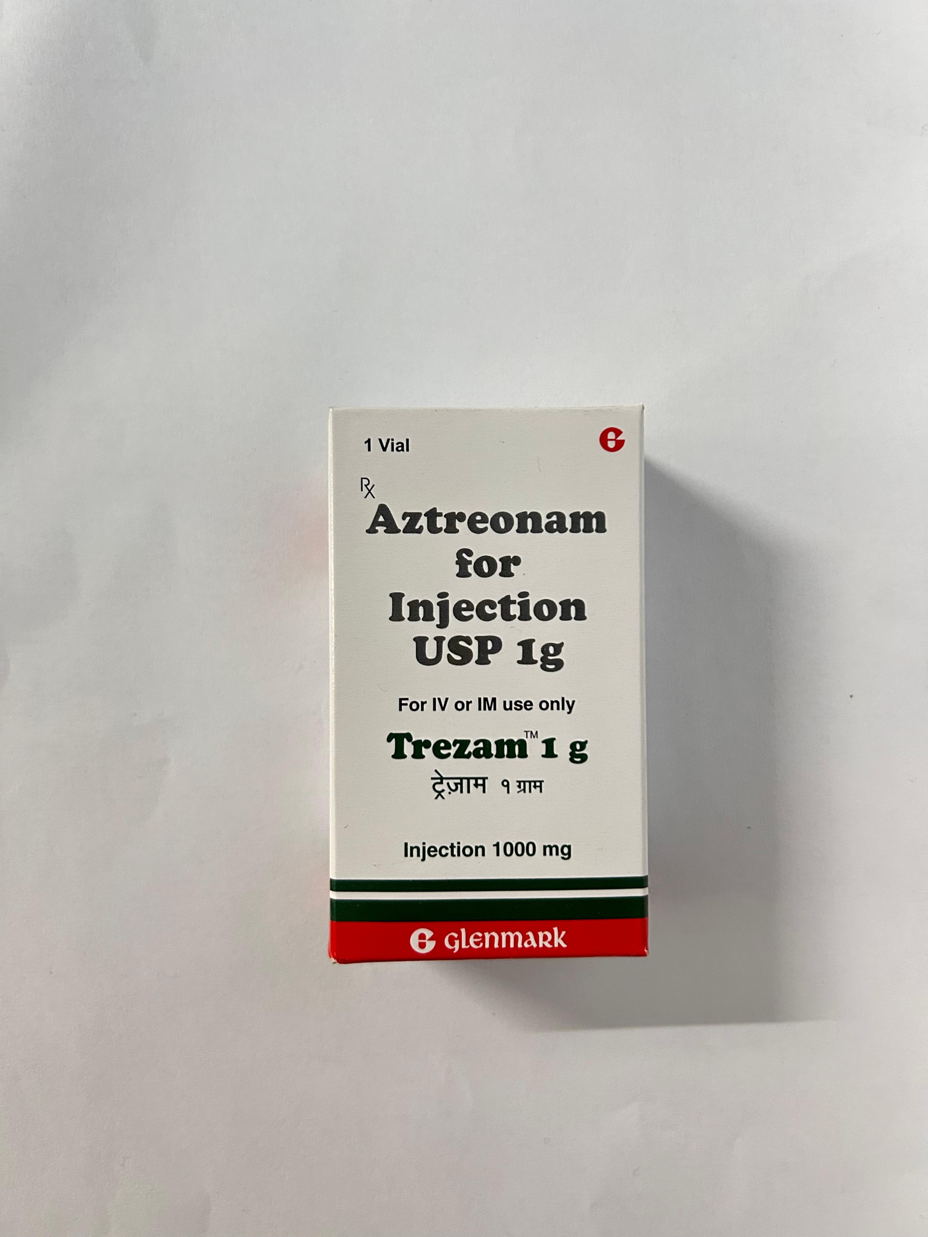 Trezam 1gm Injection, used to prevent or treat a variety of bacterial infections.