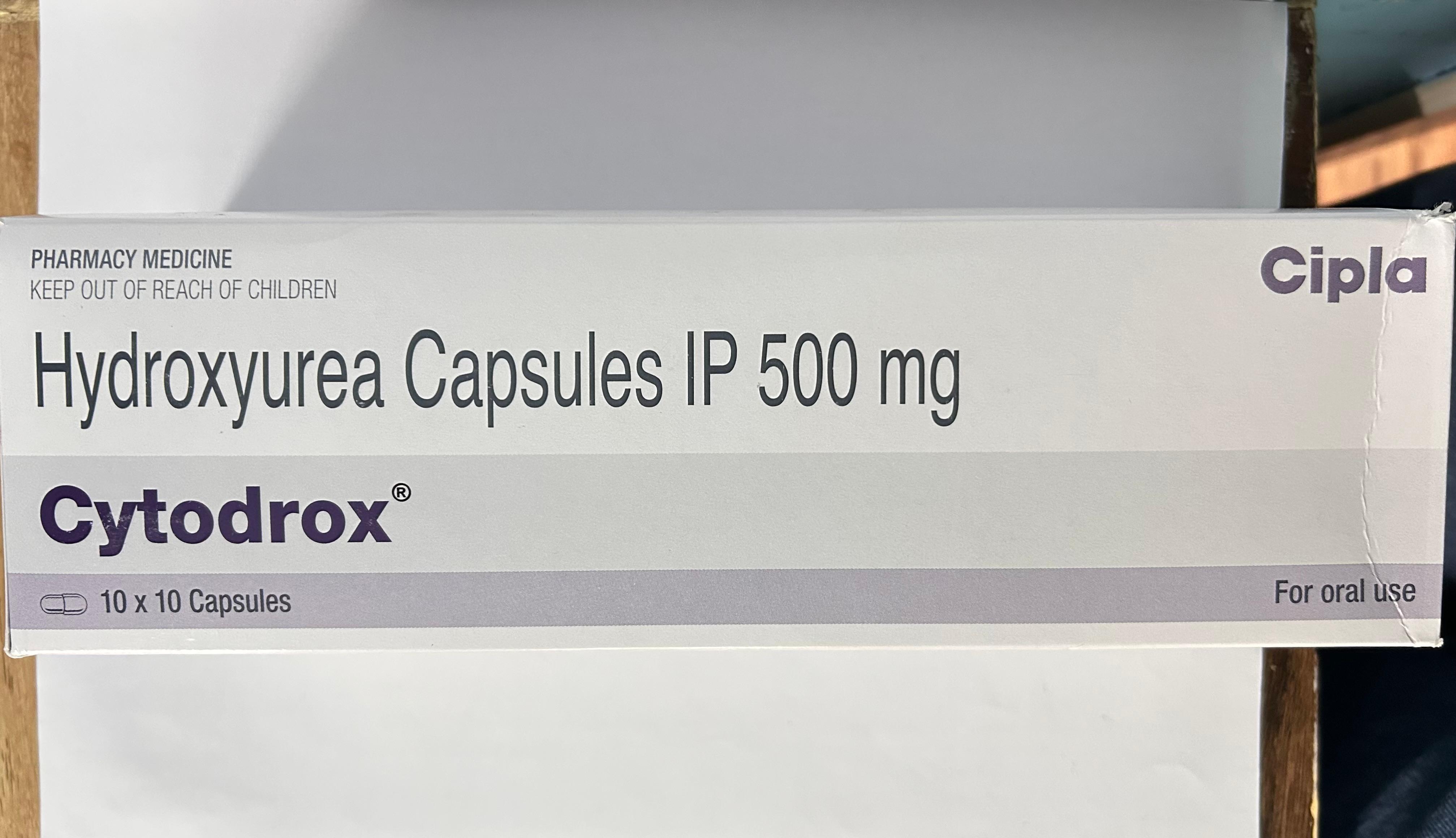Cytodrox 500mg Capsule, a medicine mainly used to treat certain cancers and blood disorders.