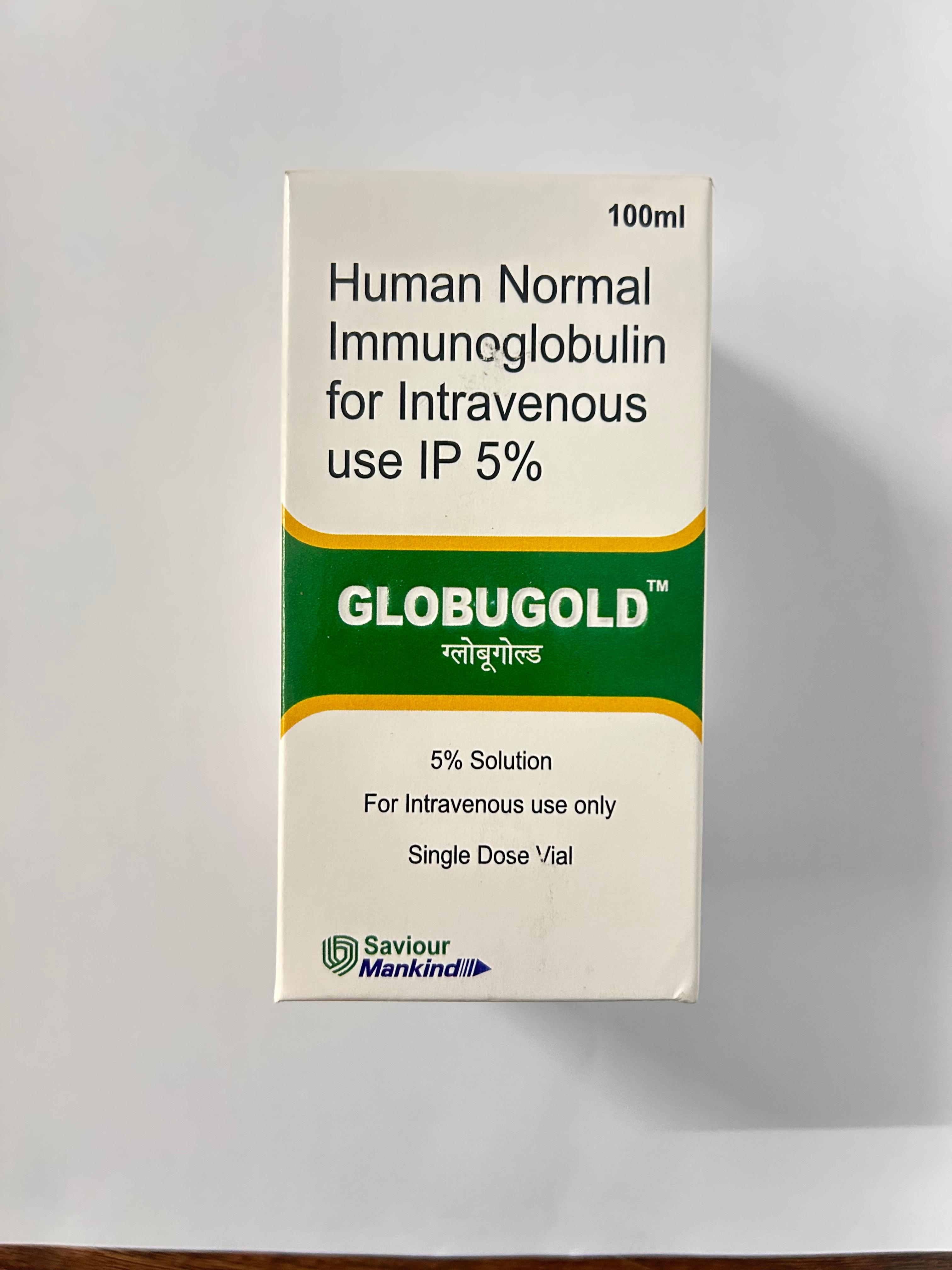 Globugold 5% Injection, used for the treatment for different immune deficiency disorders and autoimmune disorders.