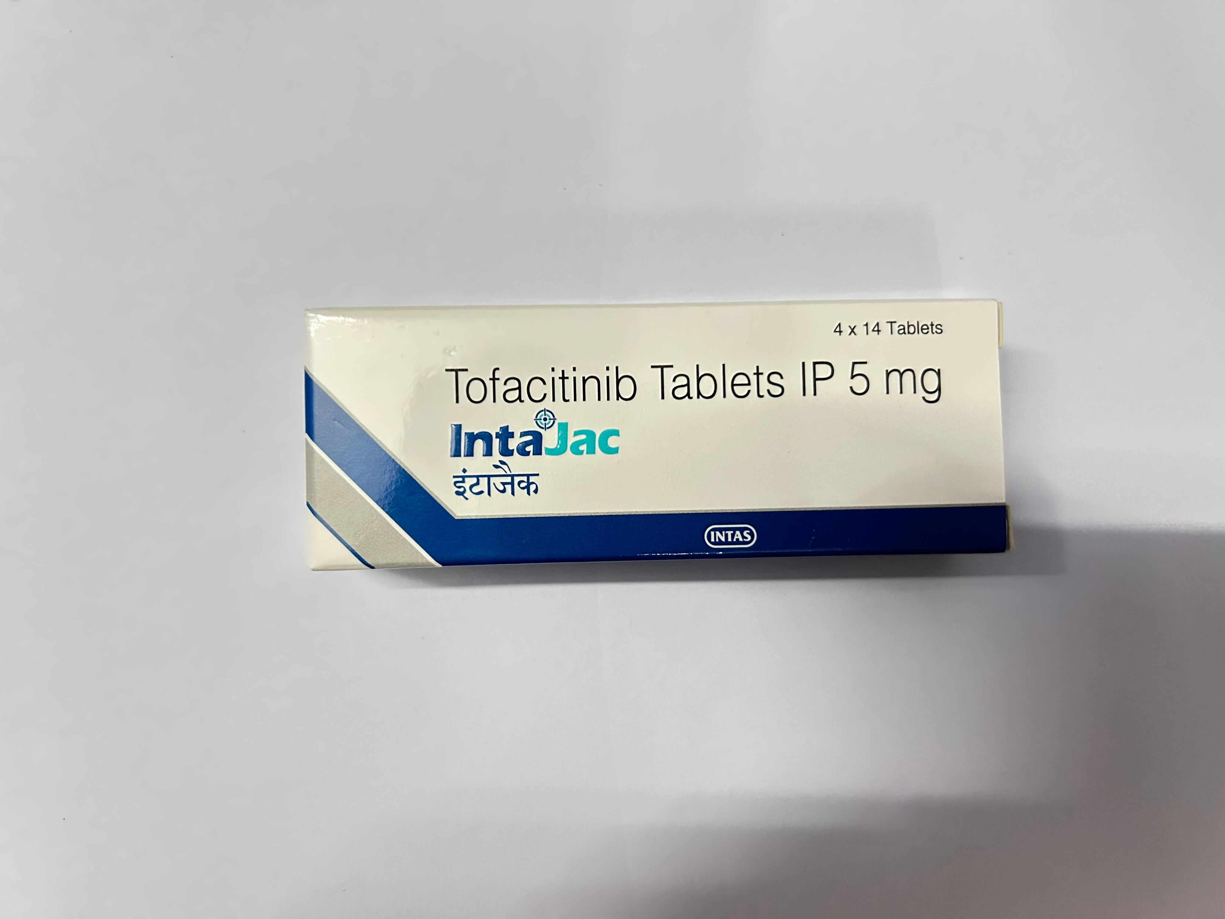 Intajac 5mg Tablet, used primarily for treating certain autoimmune diseases.