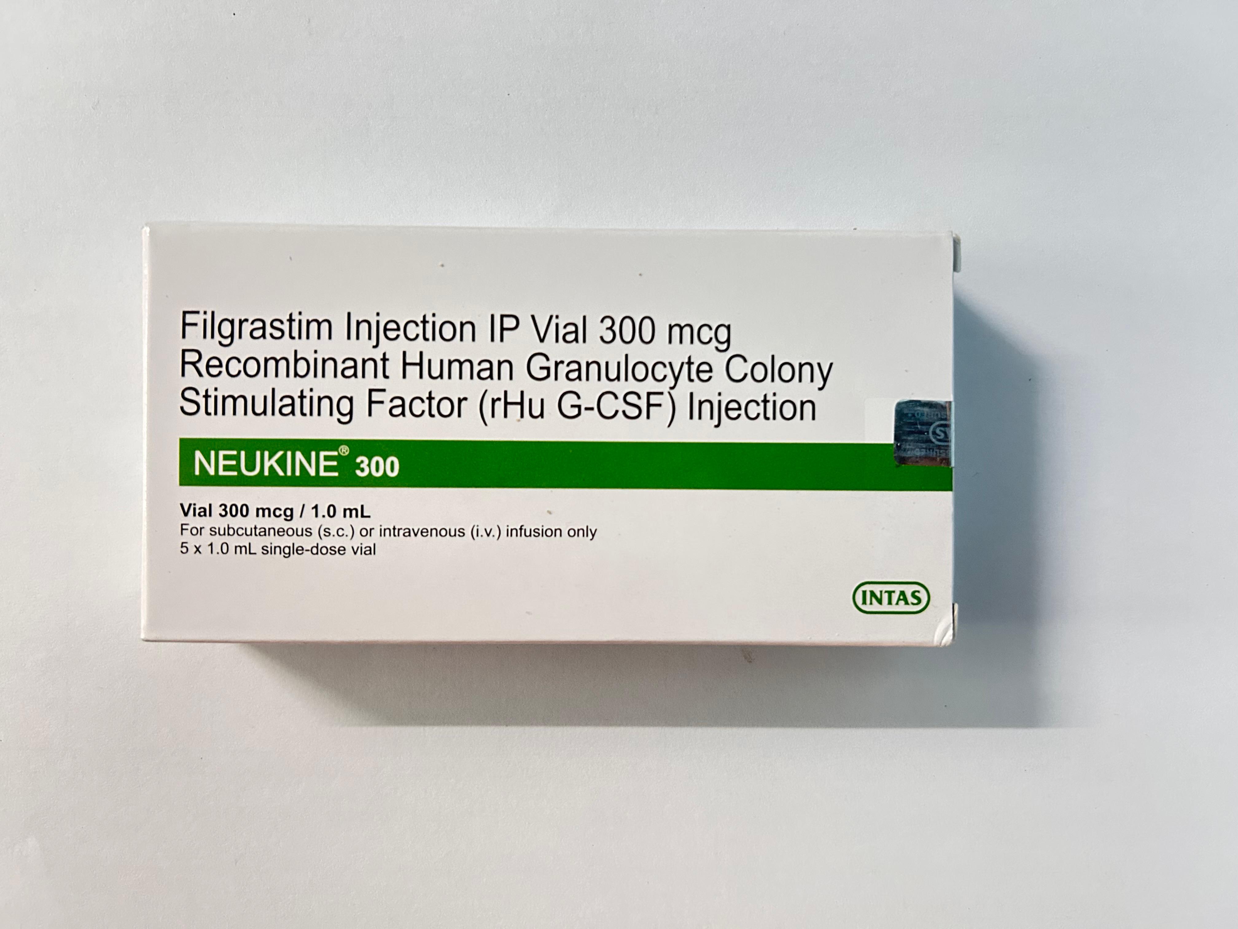 Neukine 300mcg Injection is used to increase the number of white blood cells in patients with HIV infection, severe chronic neutropenia.