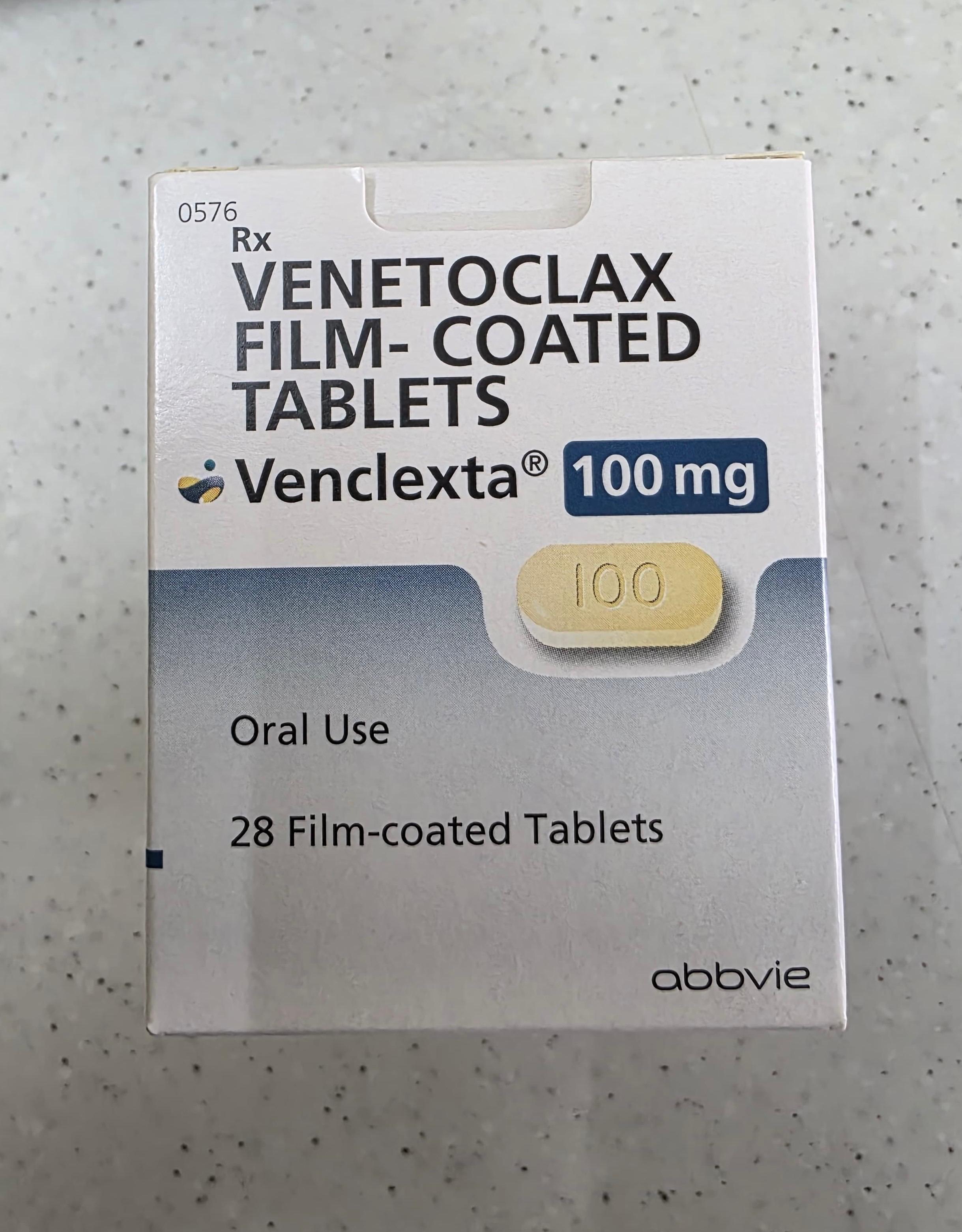 Venclexta 100mg Tablet, used to treat blood cancer.