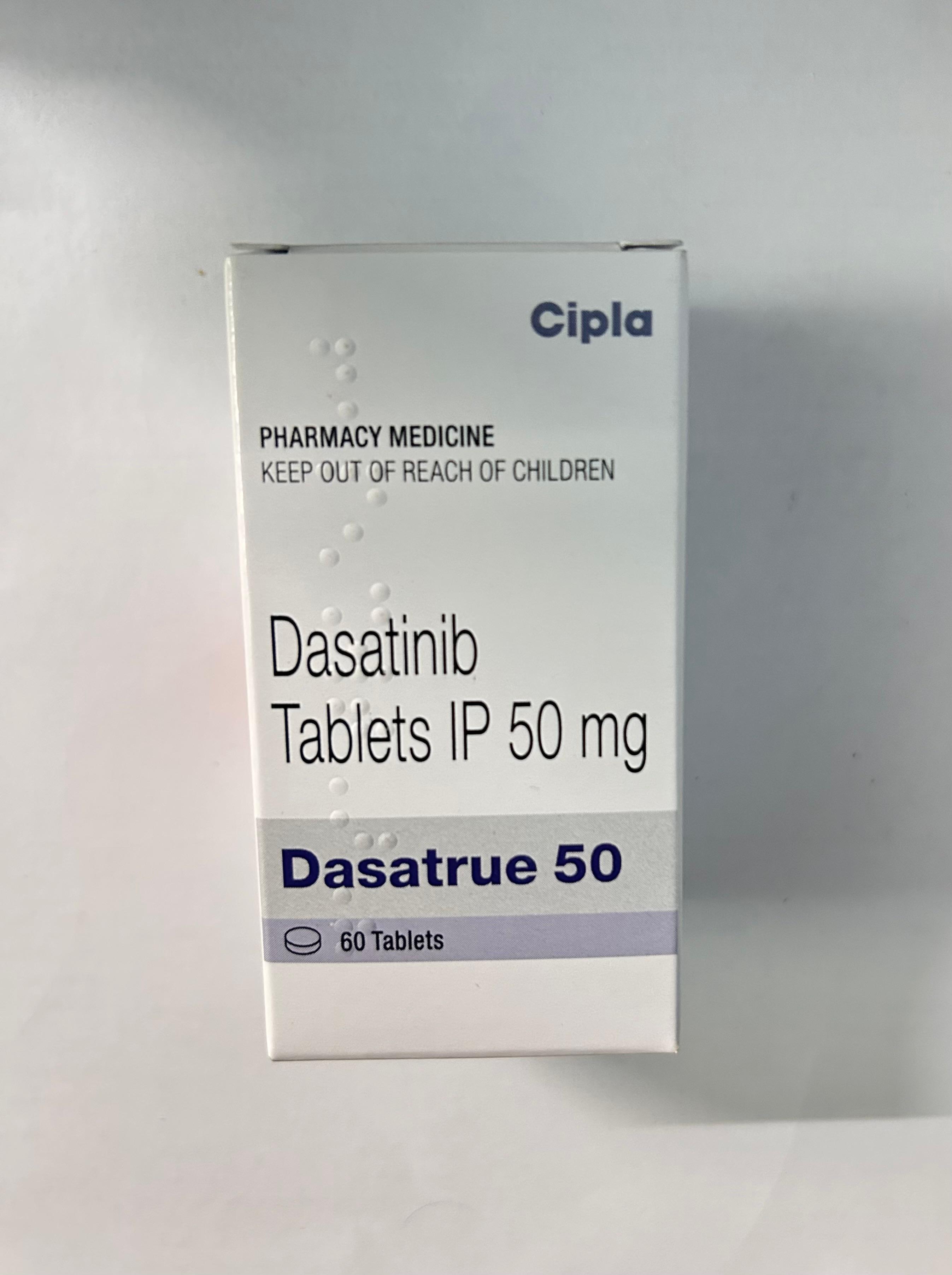 Dasatrue 50mg Tablet,  It is used to treat leukemias.