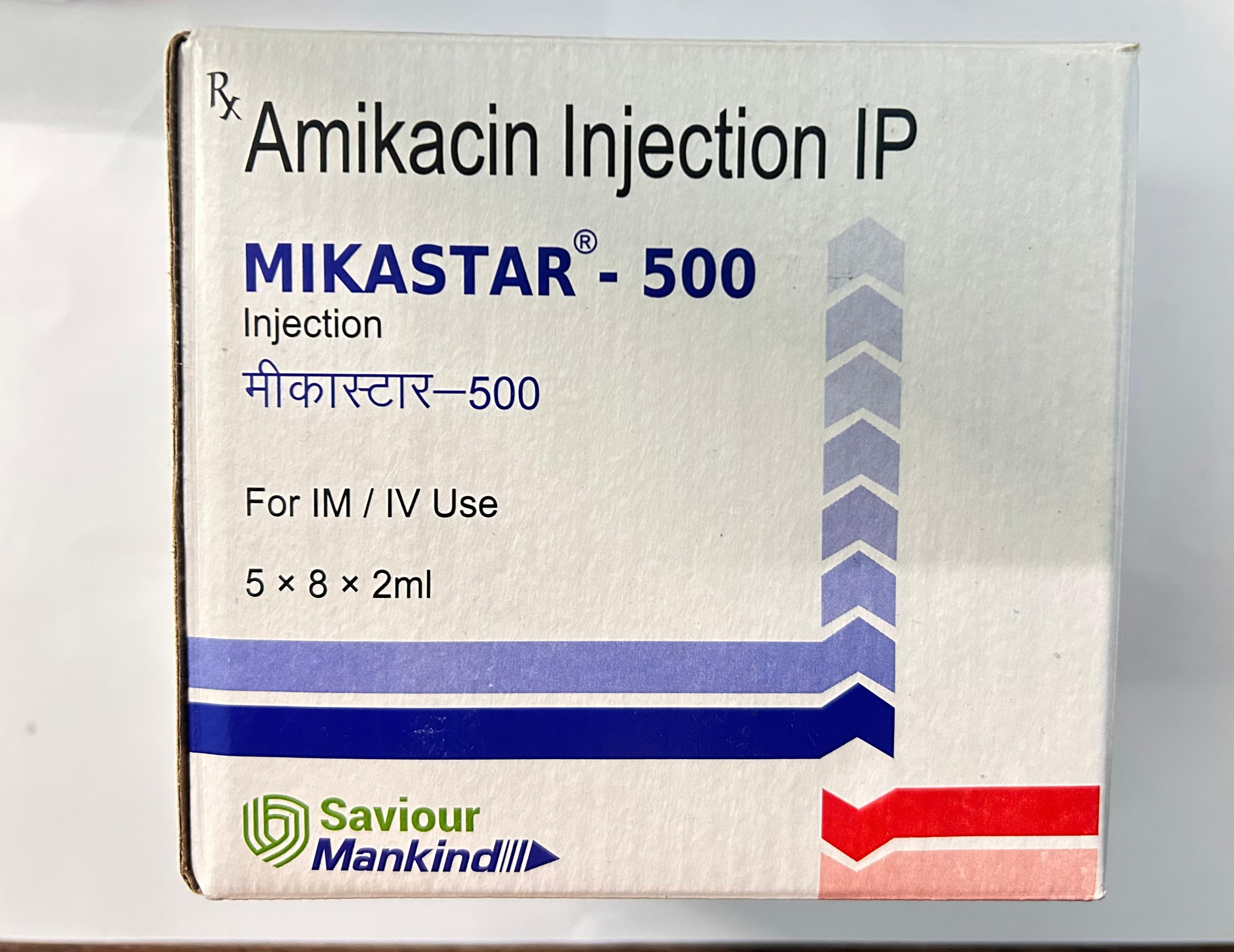 Mikastar 500mg injection is used in the treatment of bacterial infection.