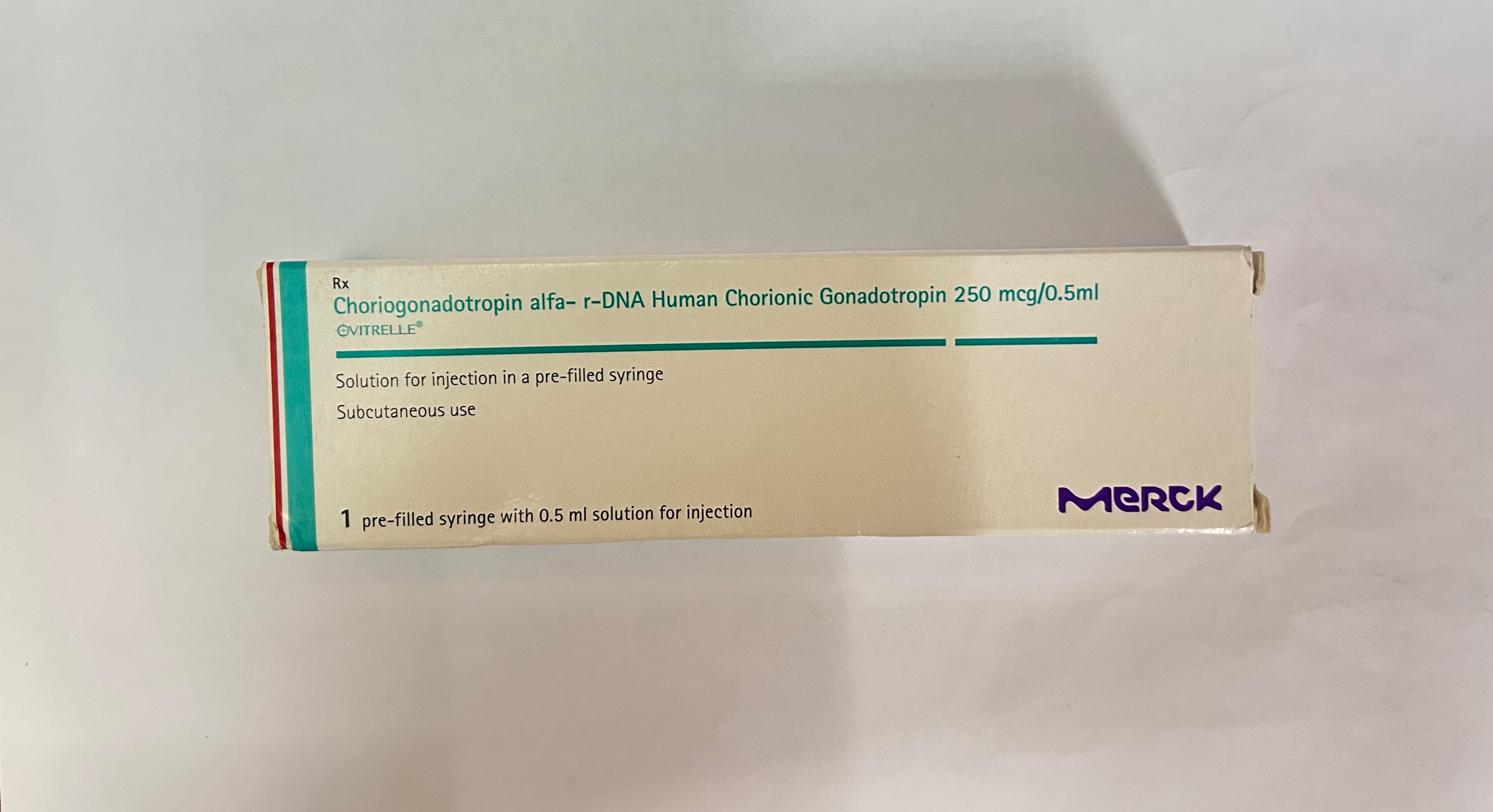 Ovitrelle 250mcg Injection, used in treating various fertility-related conditions.