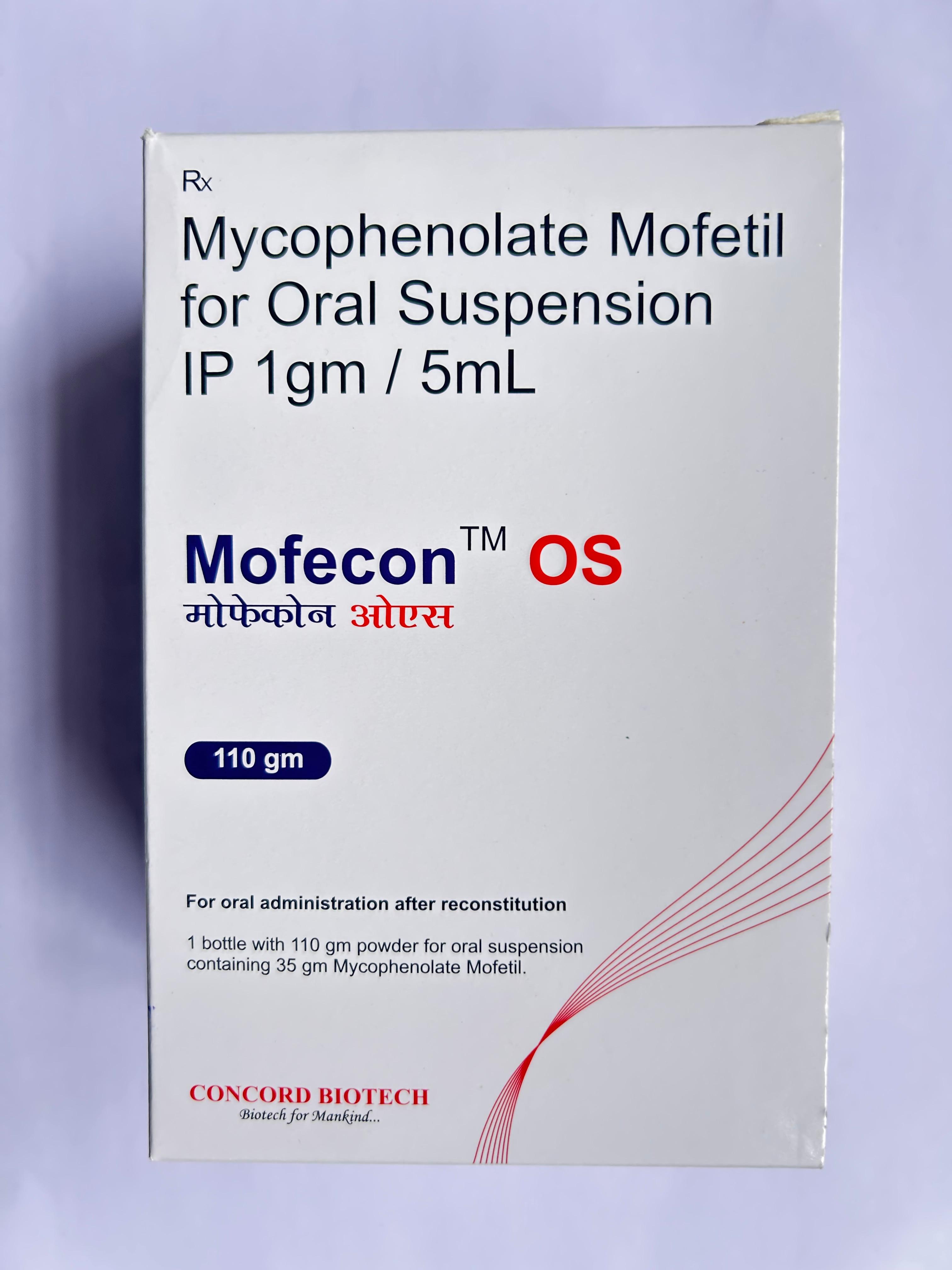 Mofecon 1gm Oral Suspension used to prevent organ rejection in transplant patients.