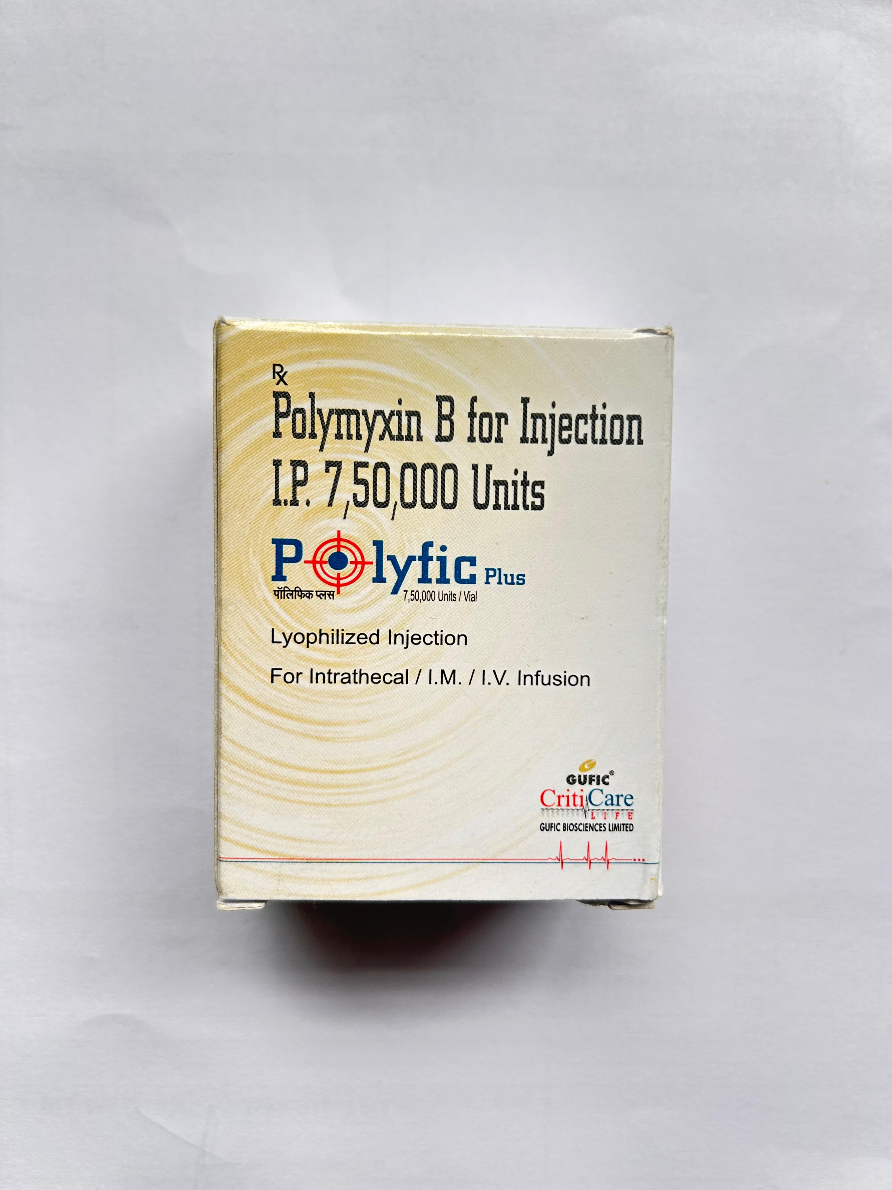 Polyfic 750000 Injection  used to treat serious bacterial infections.