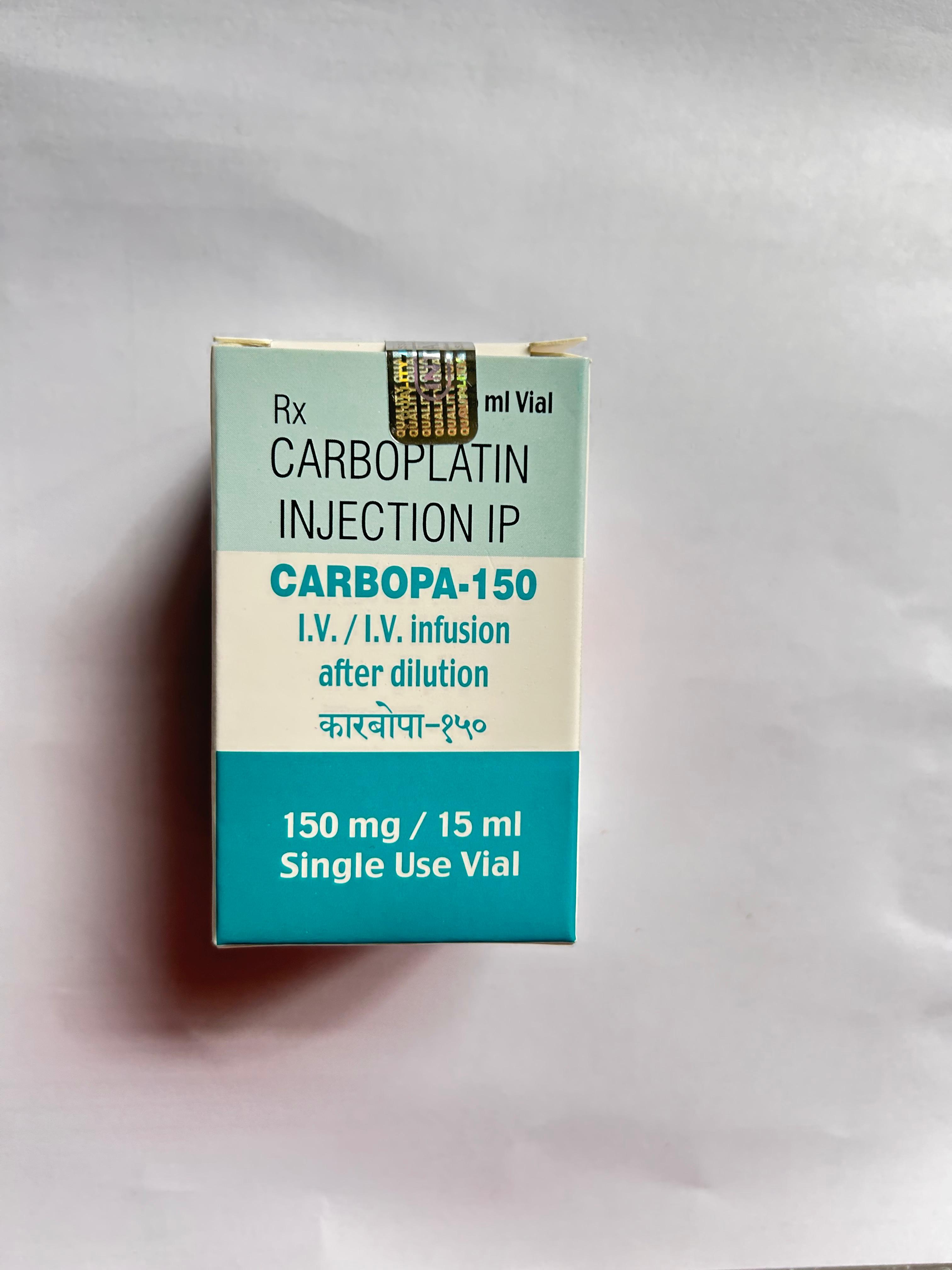 Carbopa 150mg Injection  used to treat various types of cancer.