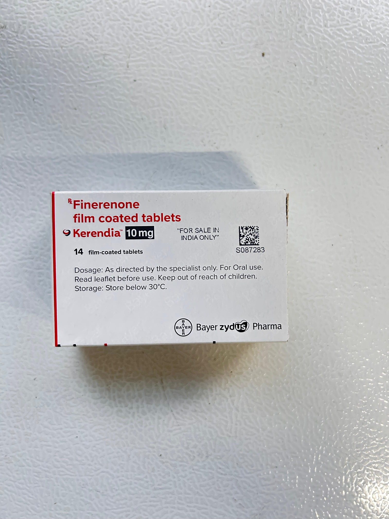 Kerendia 10mg Tablet used to lower the risk of kidney and heart problems in adults with type 2 diabetes-related chronic kidney disease.