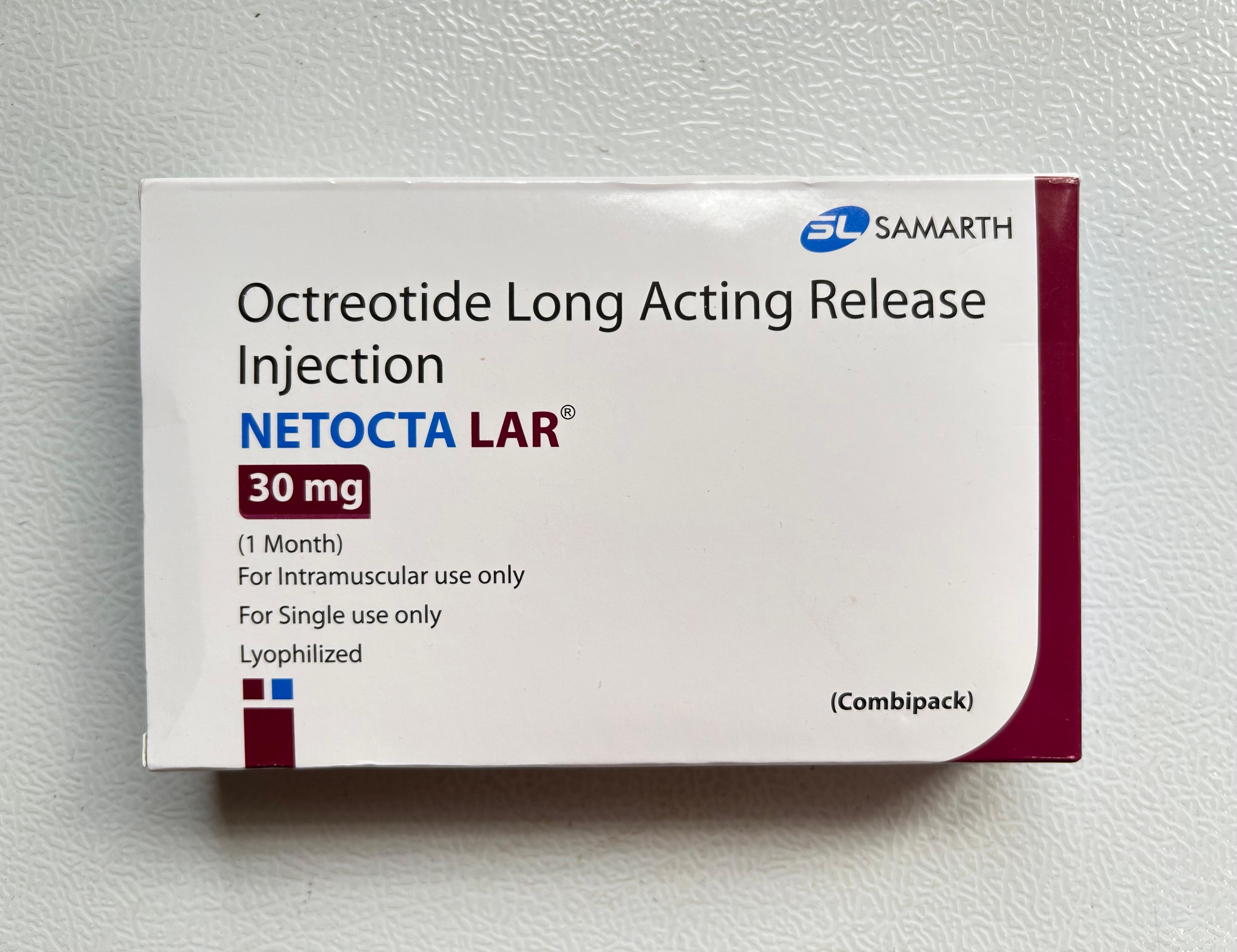 Netocta LAR 30mg Injection is used to manage excessive hormone secretion.
