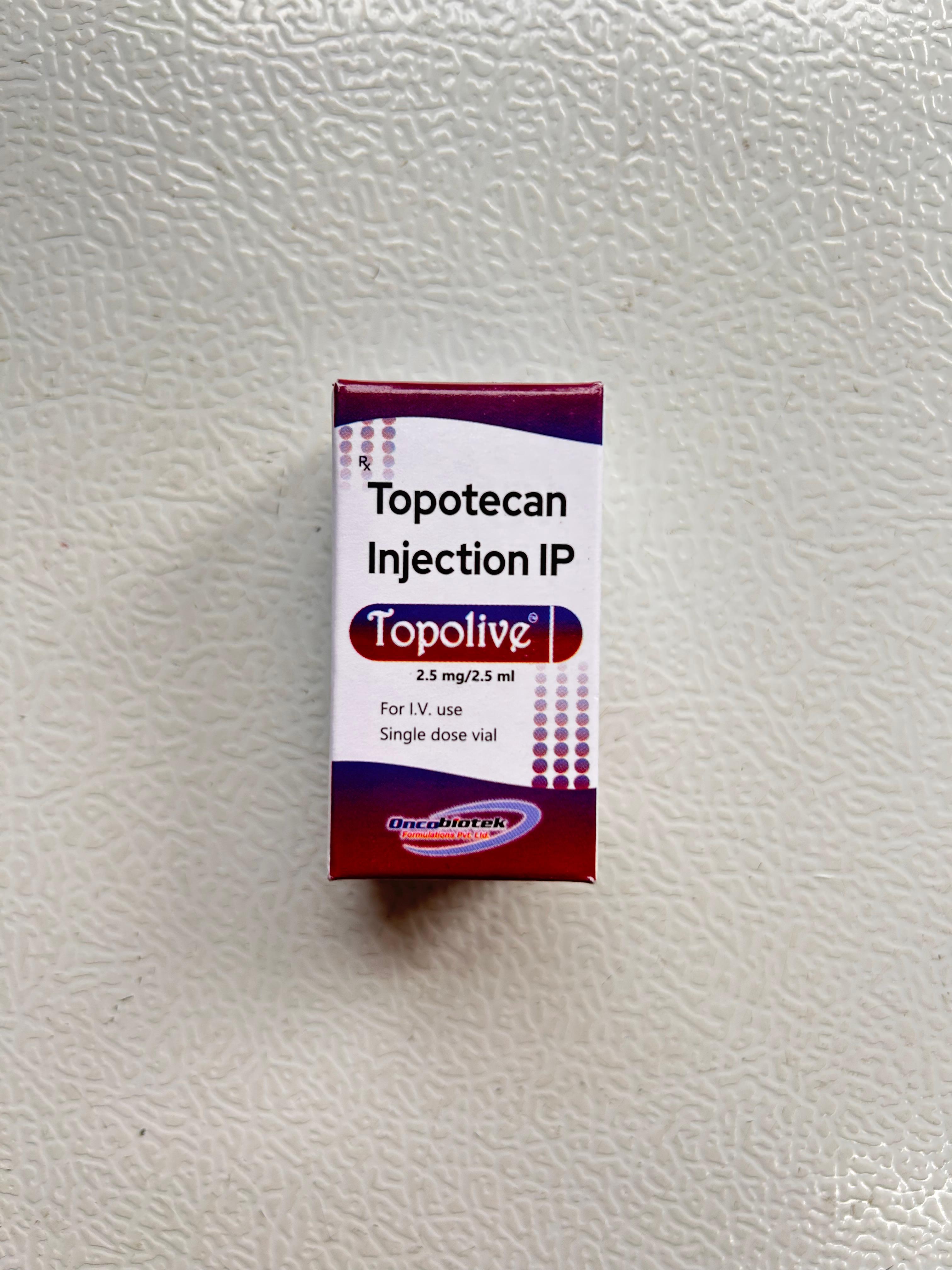 Topolive 2.5mg Injection used to treat multiple cancers.