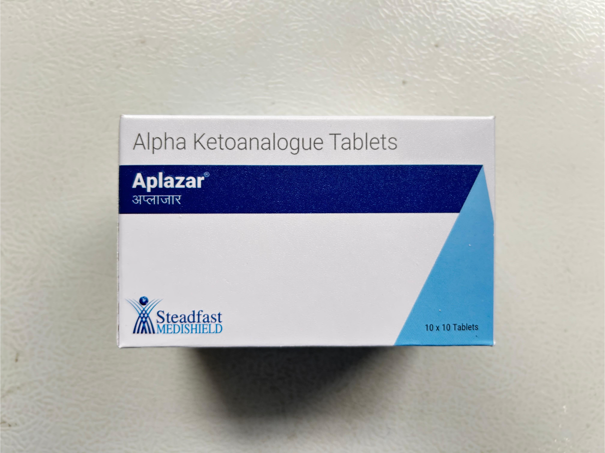 Aplazar Tablet is designed for patients with chronic kidney disease.