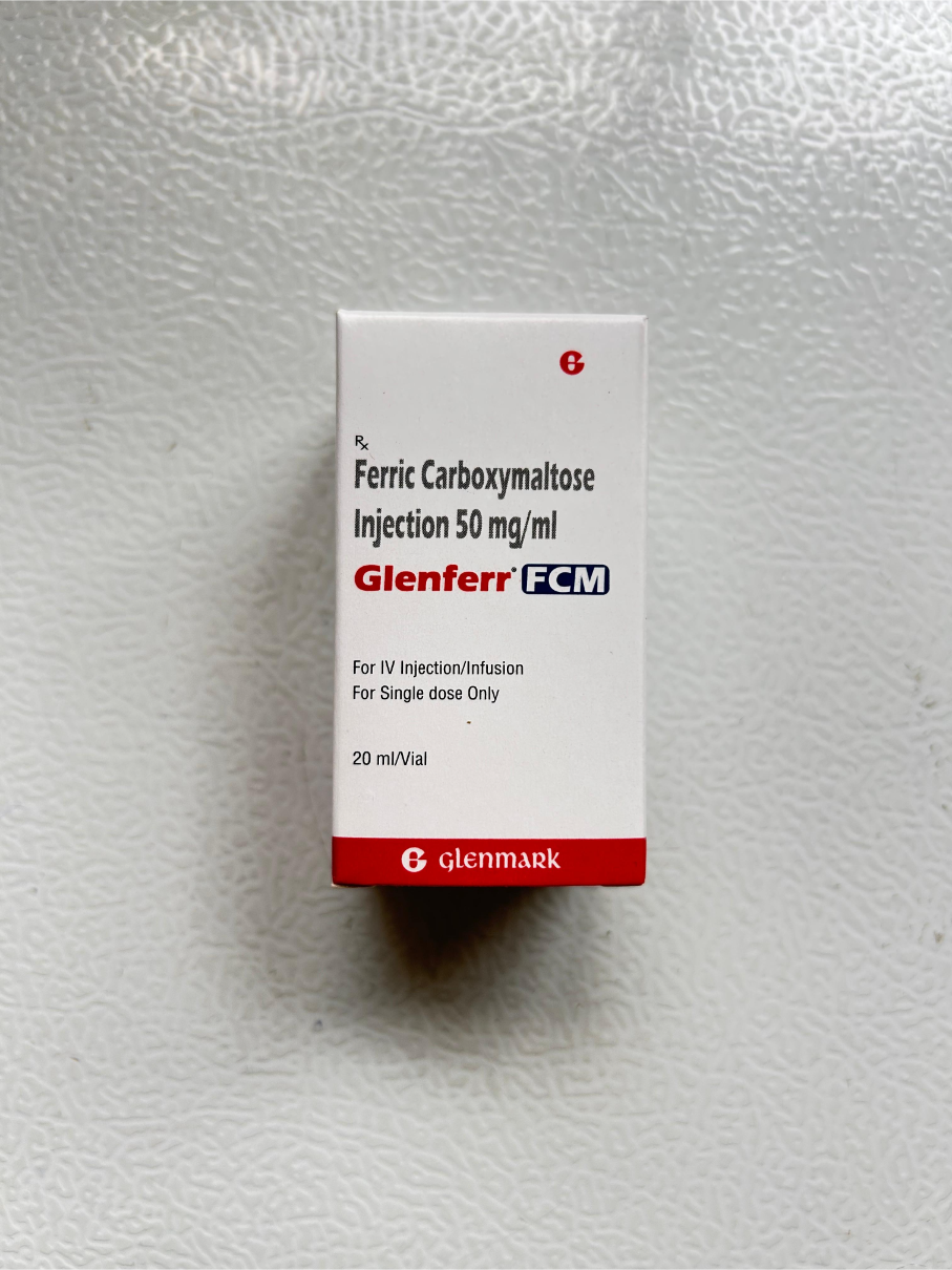 Glenferr FCM 50mg/20ml Injection is used to treat iron-deficiency anemia.