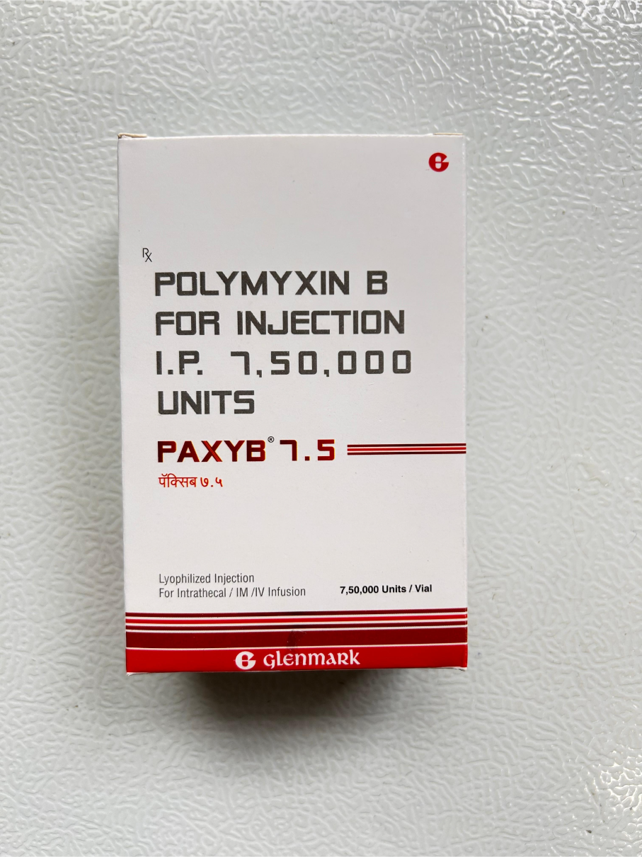 Paxyb 750000 Injection is used to treat serious bacterial infections.