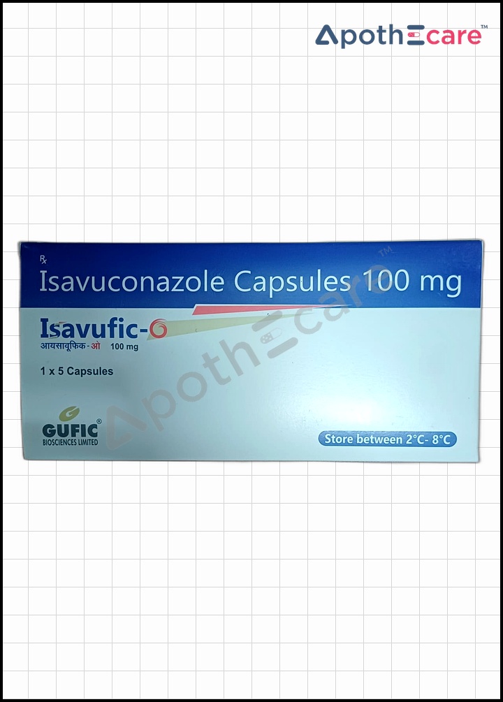 Isavufic-o 100mg capsule Used to Treat  Prophylaxis of Fungal Infections, Treatment of Invasive Aspergillosis, Fusariosis, and other severe fungal infections