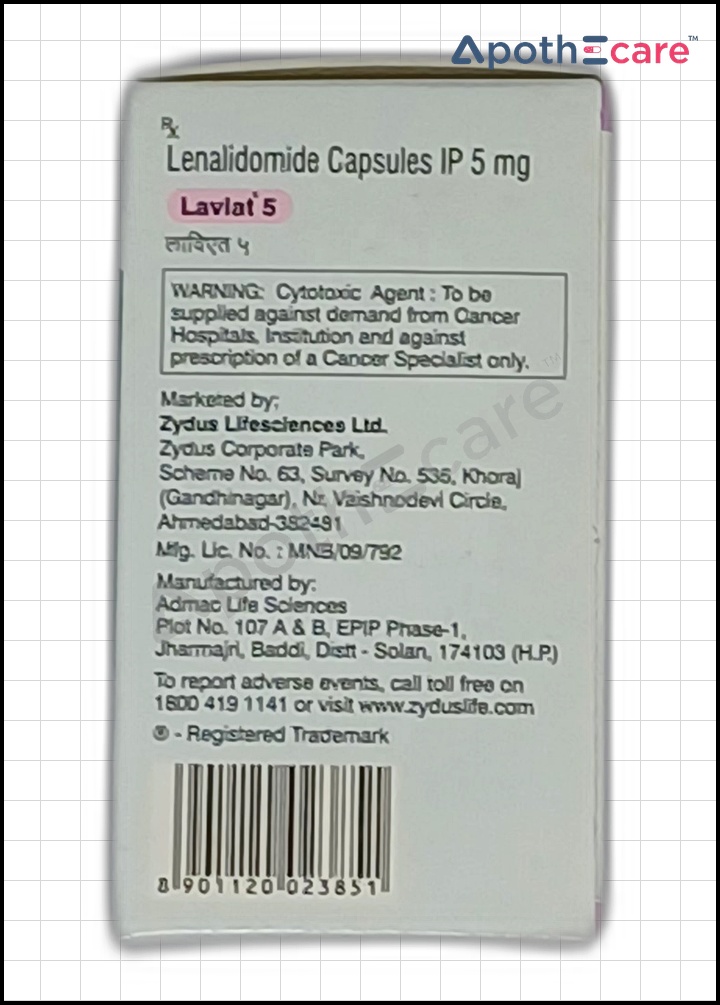 Laviat 5mg used to Treat Multiple Myeloma,  Myelodysplastic Syndromes
