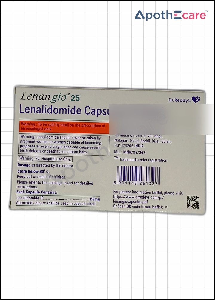 lenangio-25mg Used to Treat  Multiple Myeloma, Myelodysplastic Syndromes
