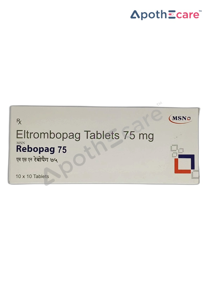 Eltrombopag 75mg  is used to treat low platelet counts