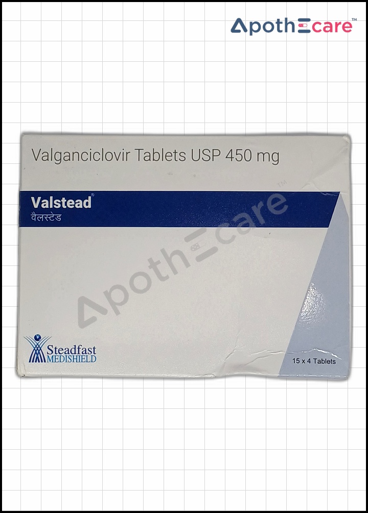 valstead-450mg used to treat Cytomegalovirus (CMV) retinitis (a serious eye infection) in adults with AIDS
