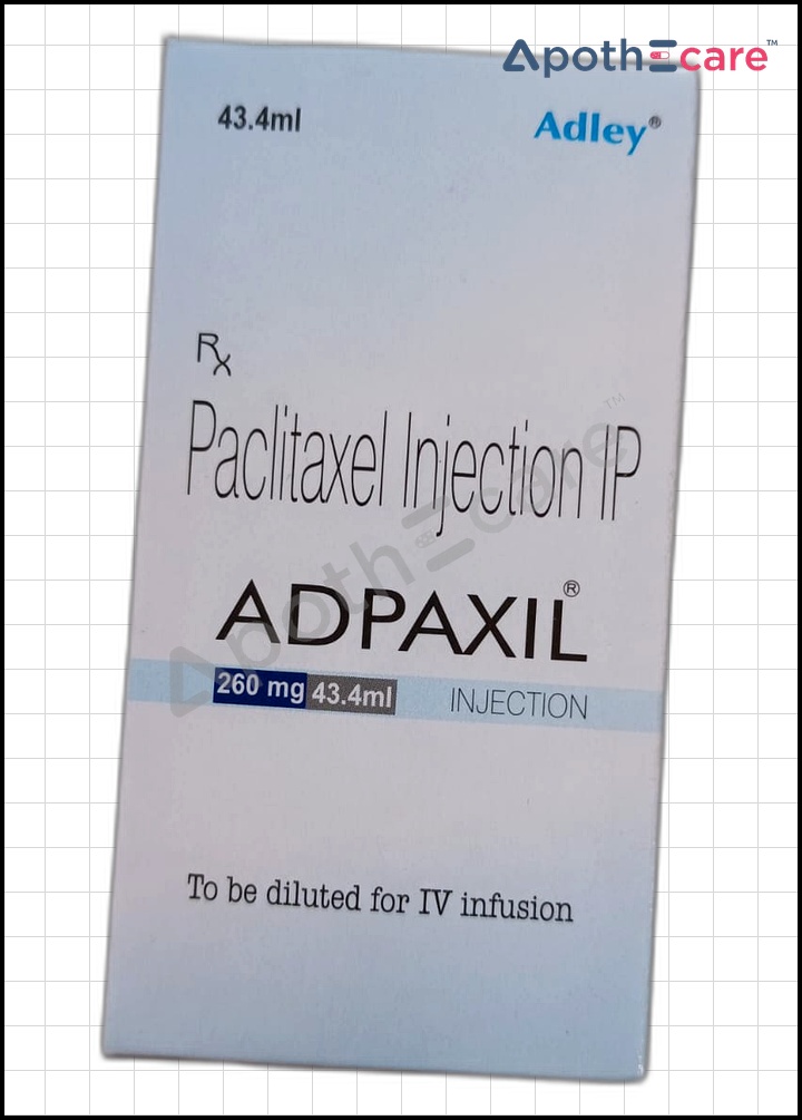 Adpaxil 260mg Injection used to treat Breast Cancer, Ovarian Cancer, Non-Small Cell Lung Cancer, Kaposi’s Sarcoma