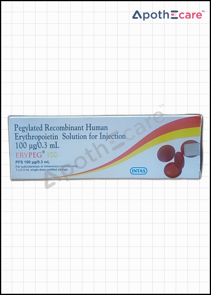 Erypeg-100mg-Injection used to Treat Anemia in Chronic Kidney Disease, Anemia Due to Chemotherapy, Anemia in HIV-Infected Patients