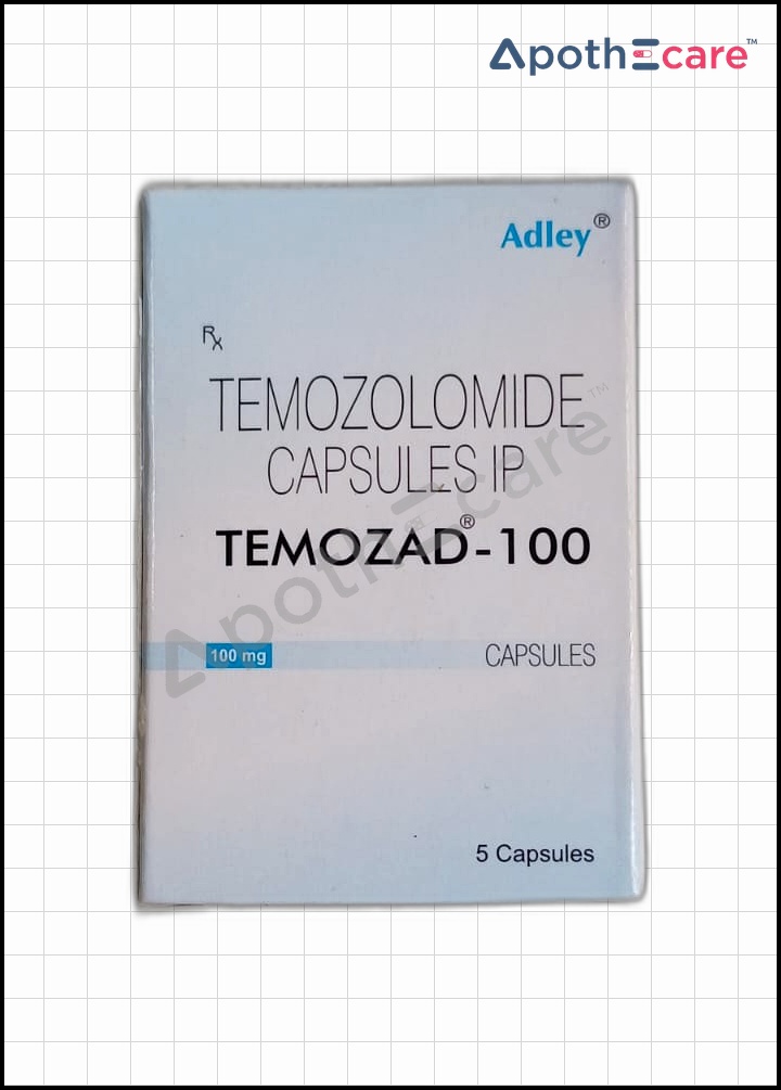 Temozad 100 mg Capsule used to treat Glioblastoma Multiforme, Anaplastic Astrocytoma